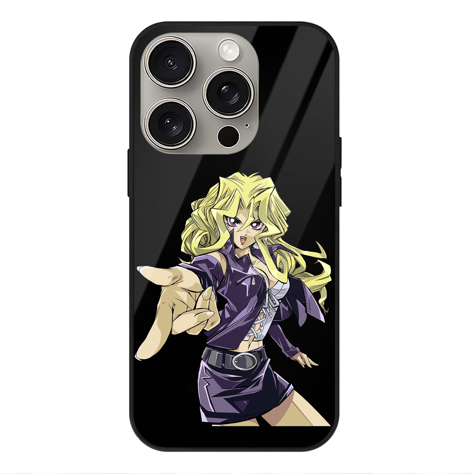 遊☆戯☆王 Yu-Gi-Oh! 【iPhone15Pro対応】スマホケース 耐衝撃＆黄変防止 背面ガラス