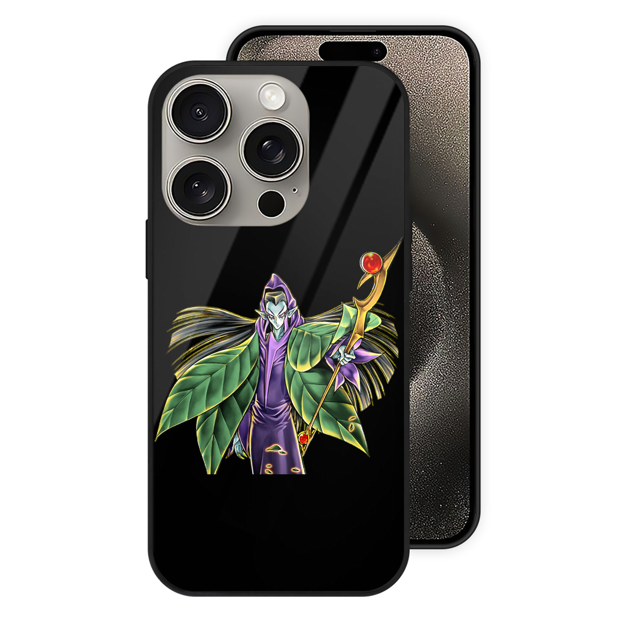 （画像用） 遊☆戯☆王 Yu-Gi-Oh! 【iPhone15Pro対応】スマホケース 耐衝撃＆黄変防止 背面ガラス