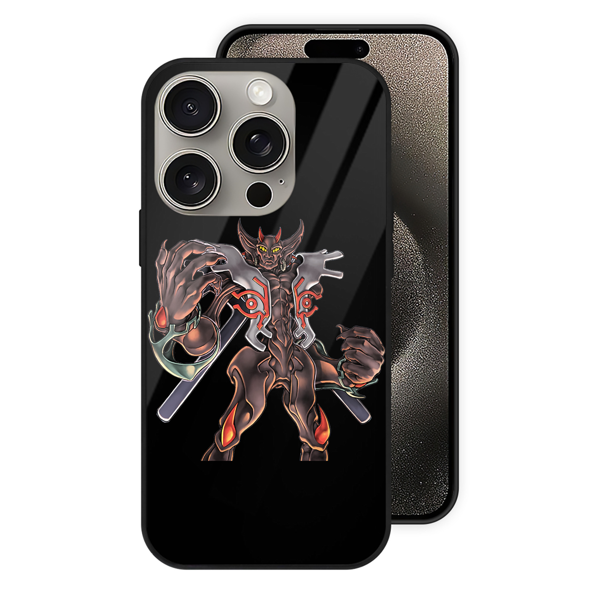 （画像用） 遊☆戯☆王 Yu-Gi-Oh! 【iPhone15Pro対応】スマホケース 耐衝撃＆黄変防止 背面ガラス