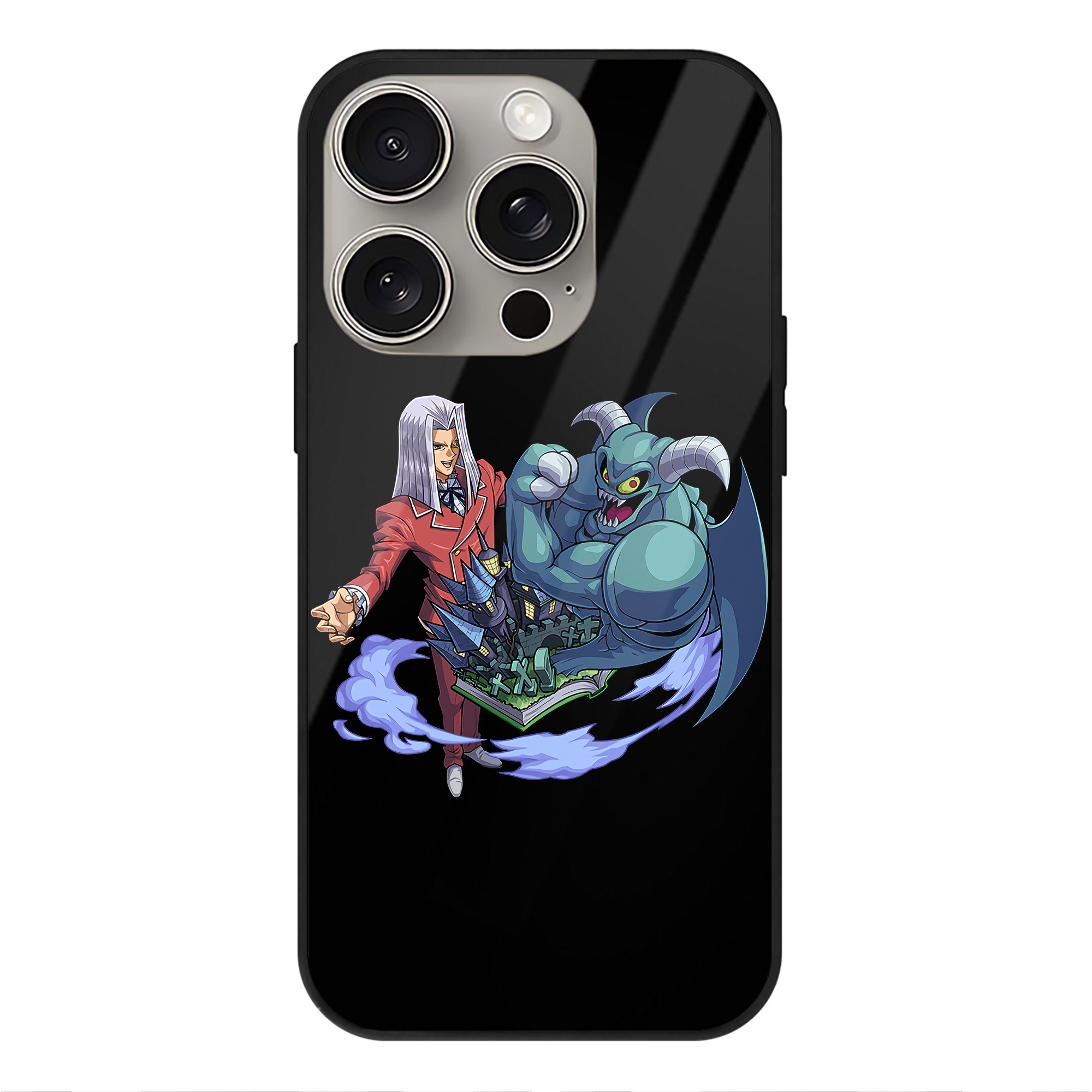 遊☆戯☆王 Yu-Gi-Oh! 【iPhone15Pro対応】スマホケース 耐衝撃＆黄変防止 背面ガラス