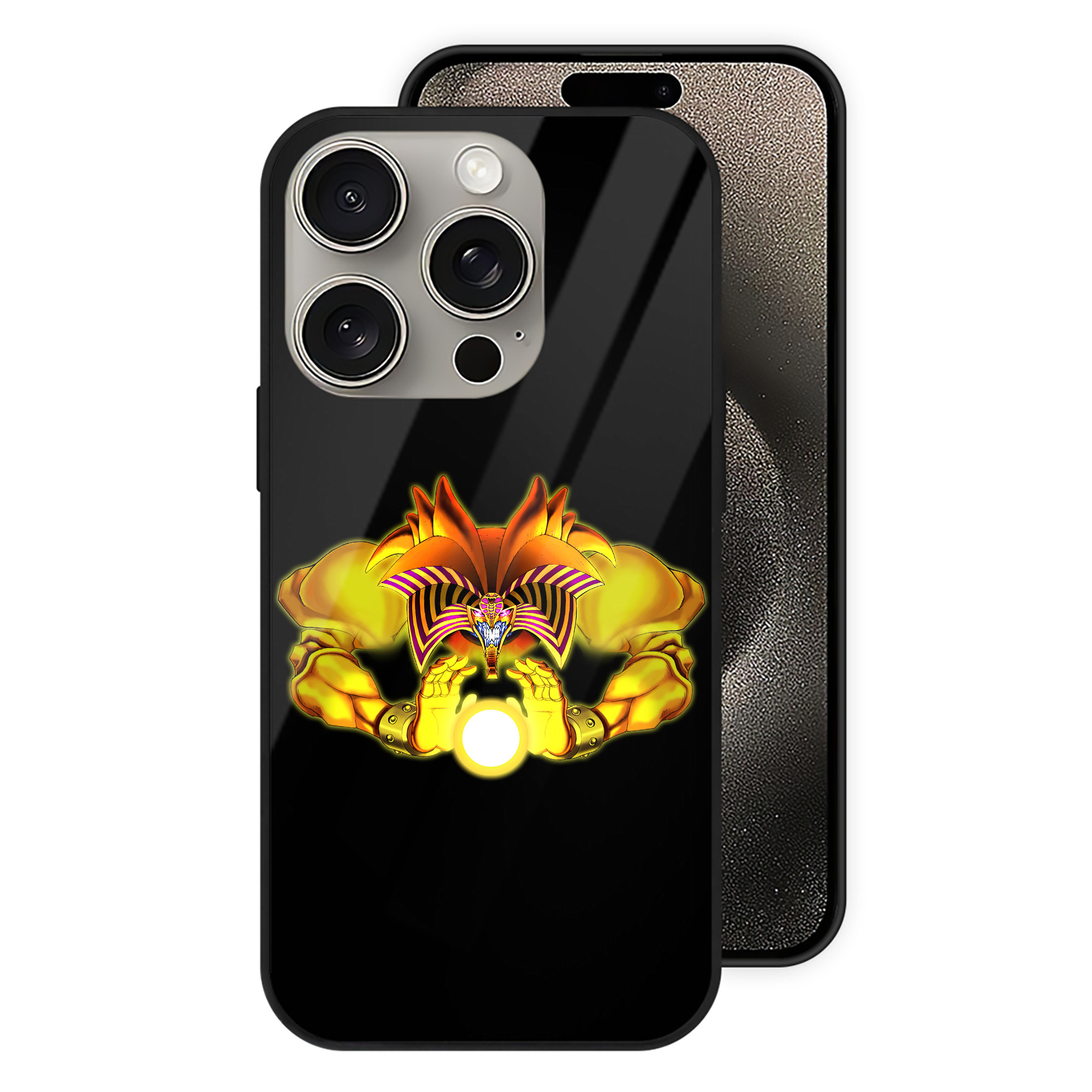 （画像用） 遊☆戯☆王 Yu-Gi-Oh! 【iPhone15Pro対応】スマホケース 耐衝撃＆黄変防止 背面ガラス