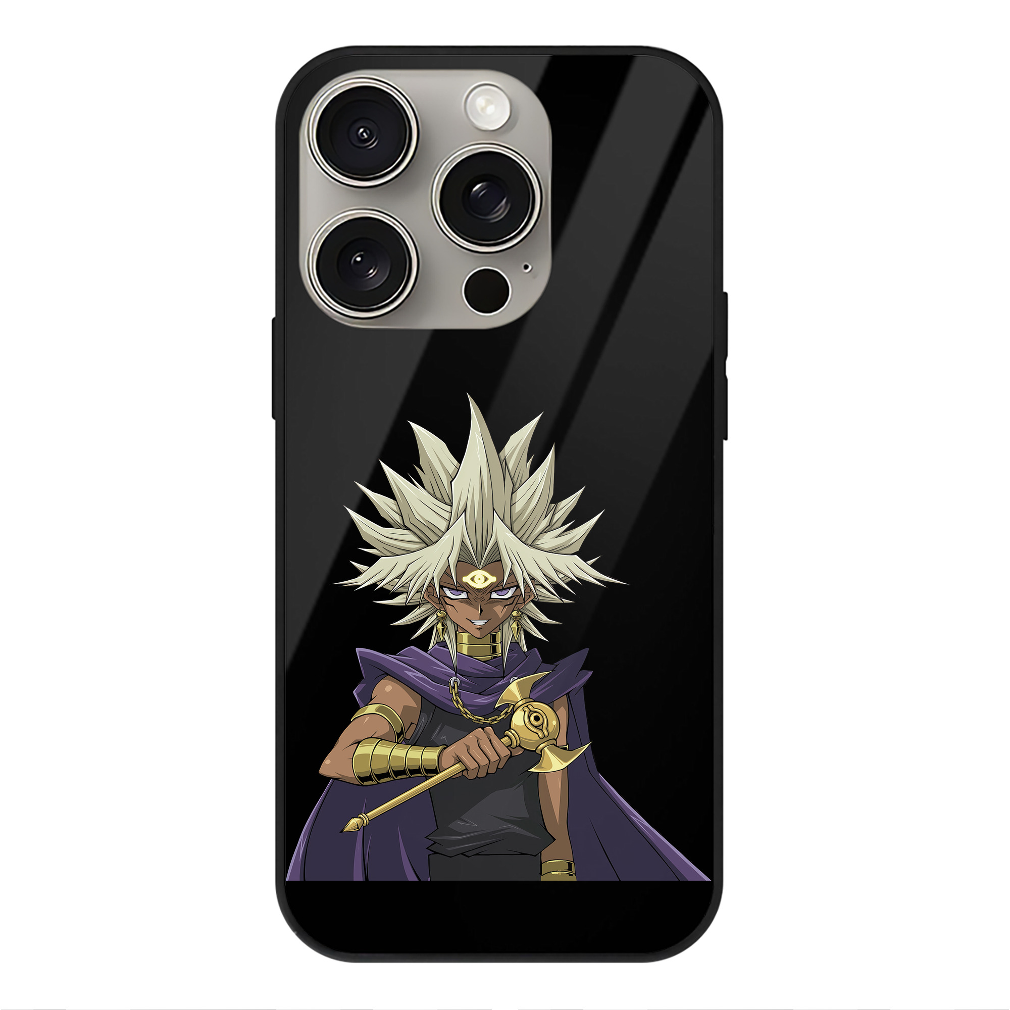 遊☆戯☆王 Yu-Gi-Oh! 【iPhone15Pro対応】スマホケース 耐衝撃＆黄変防止 背面ガラス