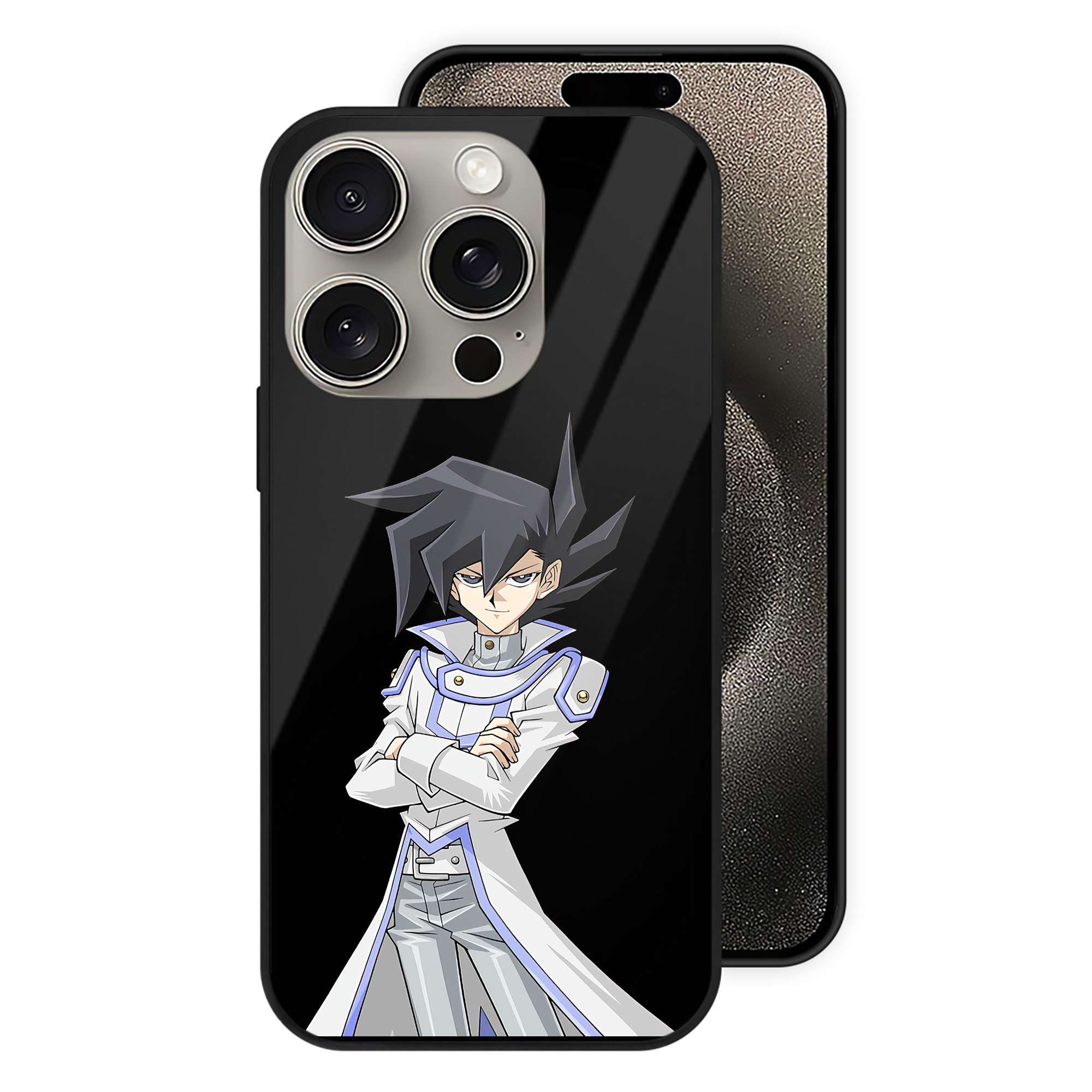 （画像用） 遊☆戯☆王 Yu-Gi-Oh! 【iPhone15Pro対応】スマホケース 耐衝撃＆黄変防止 背面ガラス