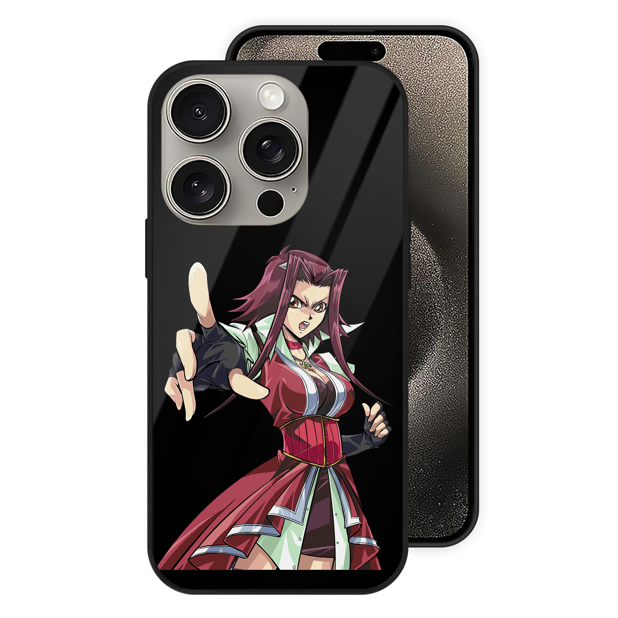 （画像用） 遊☆戯☆王 Yu-Gi-Oh! 【iPhone15Pro対応】スマホケース 耐衝撃＆黄変防止 背面ガラス