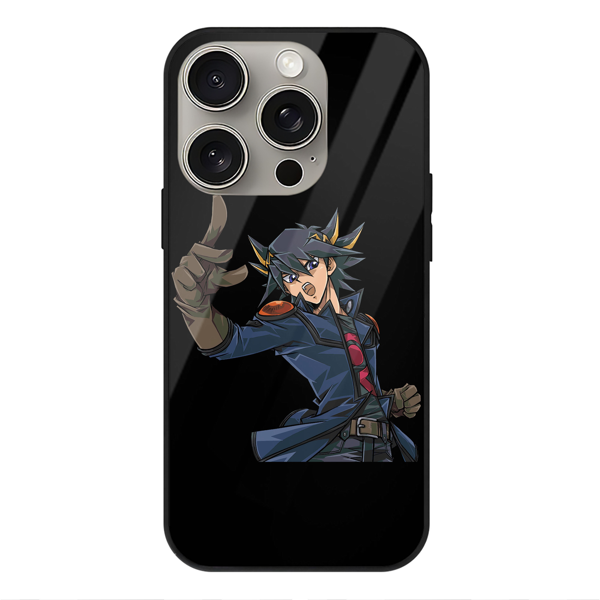 （画像用） 遊☆戯☆王 Yu-Gi-Oh! 【iPhone15Pro対応】スマホケース 耐衝撃＆黄変防止 背面ガラス