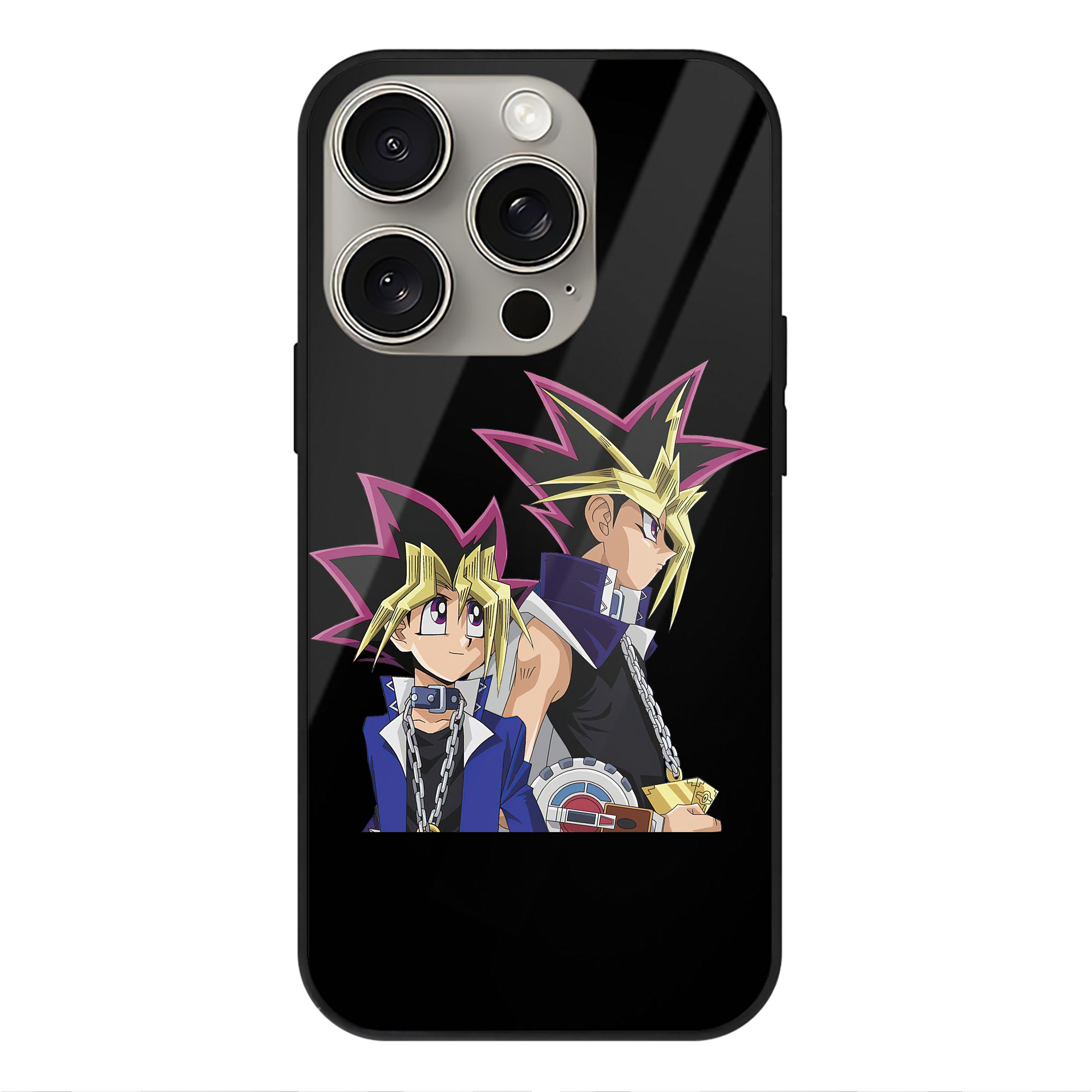 遊☆戯☆王 Yu-Gi-Oh! 【iPhone15Pro対応】スマホケース 耐衝撃＆黄変防止 背面ガラス