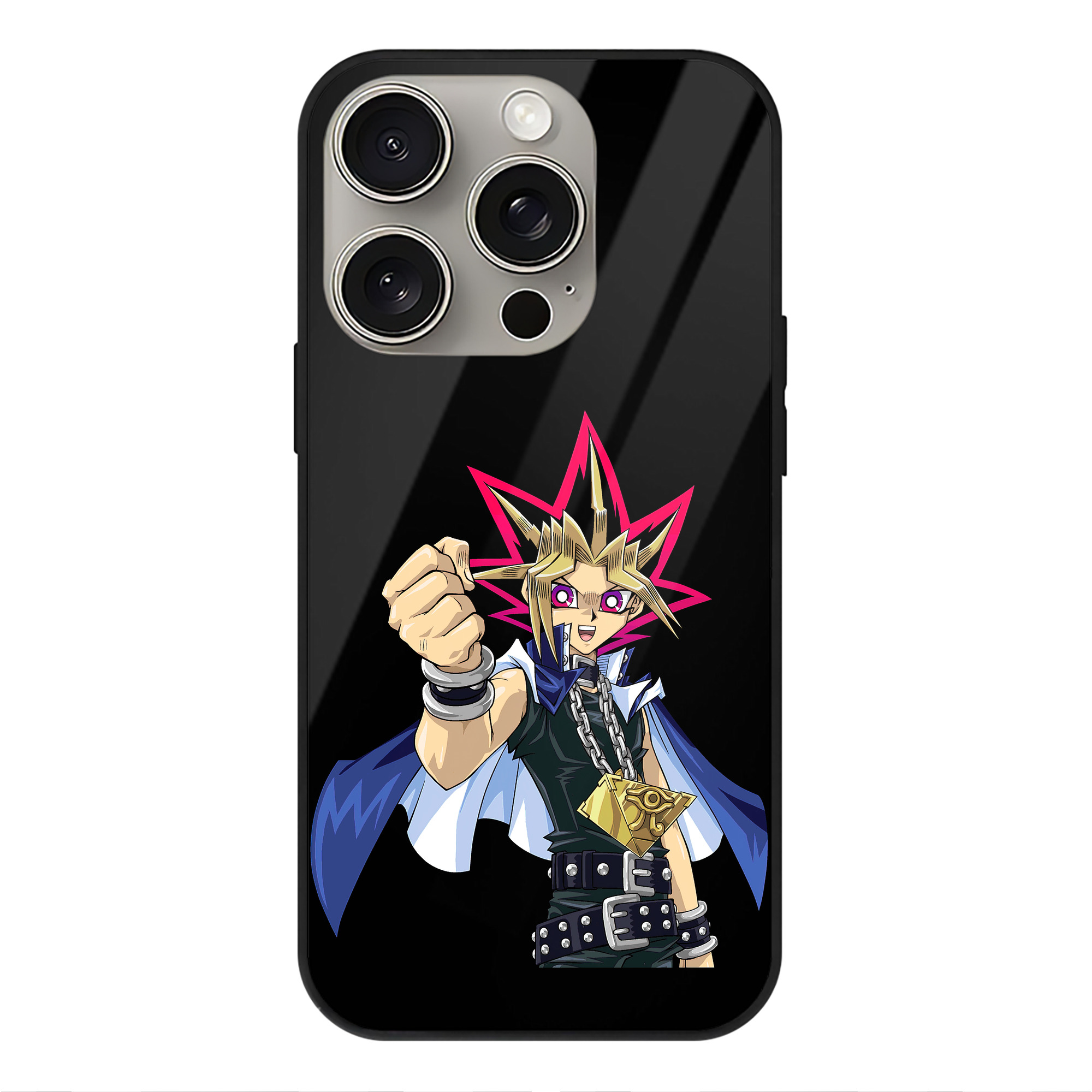 （画像用） 遊☆戯☆王 Yu-Gi-Oh! 【iPhone15Pro対応】スマホケース 耐衝撃＆黄変防止 背面ガラス
