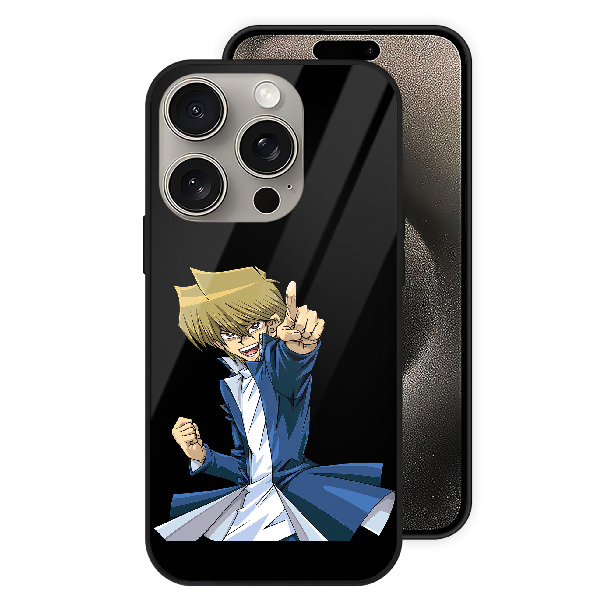 （画像用） 遊☆戯☆王 Yu-Gi-Oh! 【iPhone15Pro対応】スマホケース 耐衝撃＆黄変防止 背面ガラス