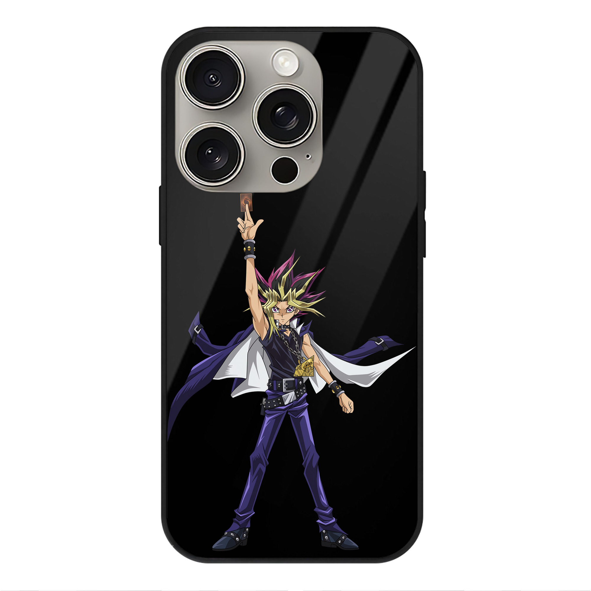 遊☆戯☆王 Yu-Gi-Oh! 【iPhone15Pro対応】スマホケース 耐衝撃＆黄変防止 背面ガラス