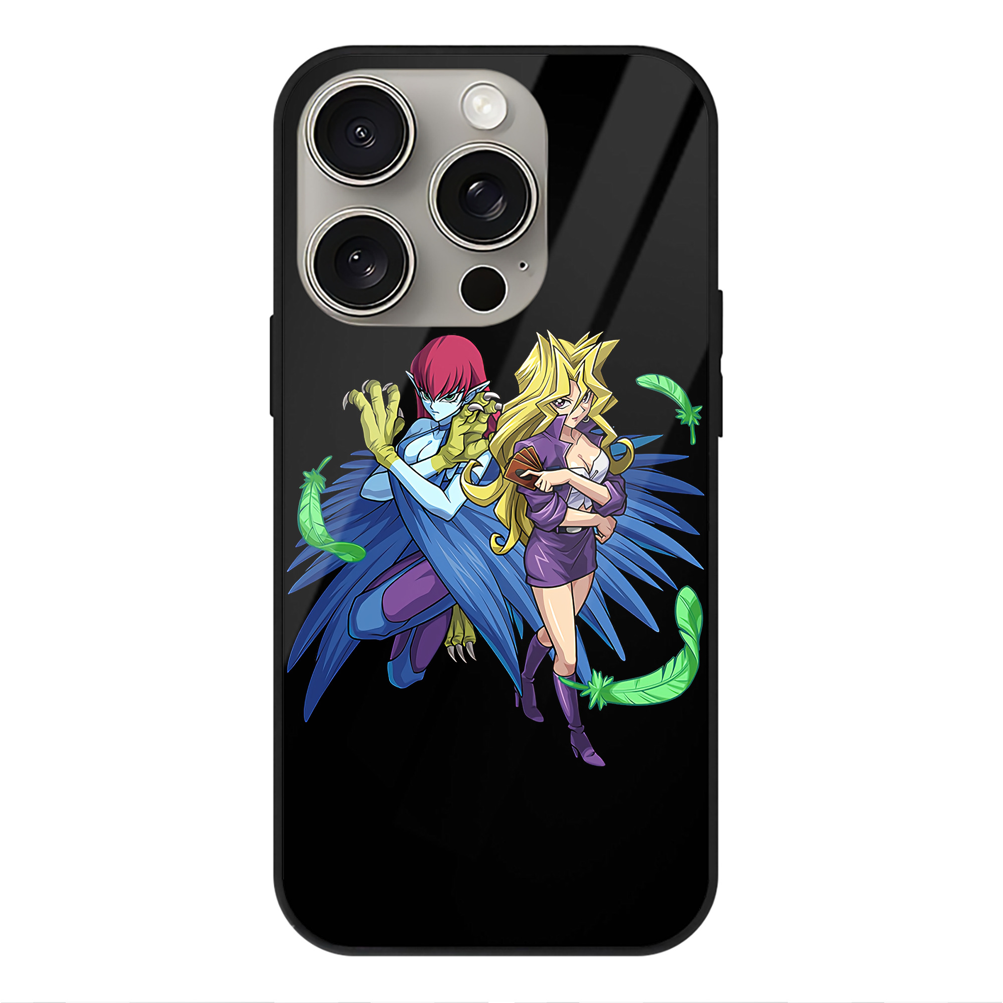 遊☆戯☆王 Yu-Gi-Oh! 【iPhone15Pro対応】スマホケース 耐衝撃＆黄変防止 背面ガラス