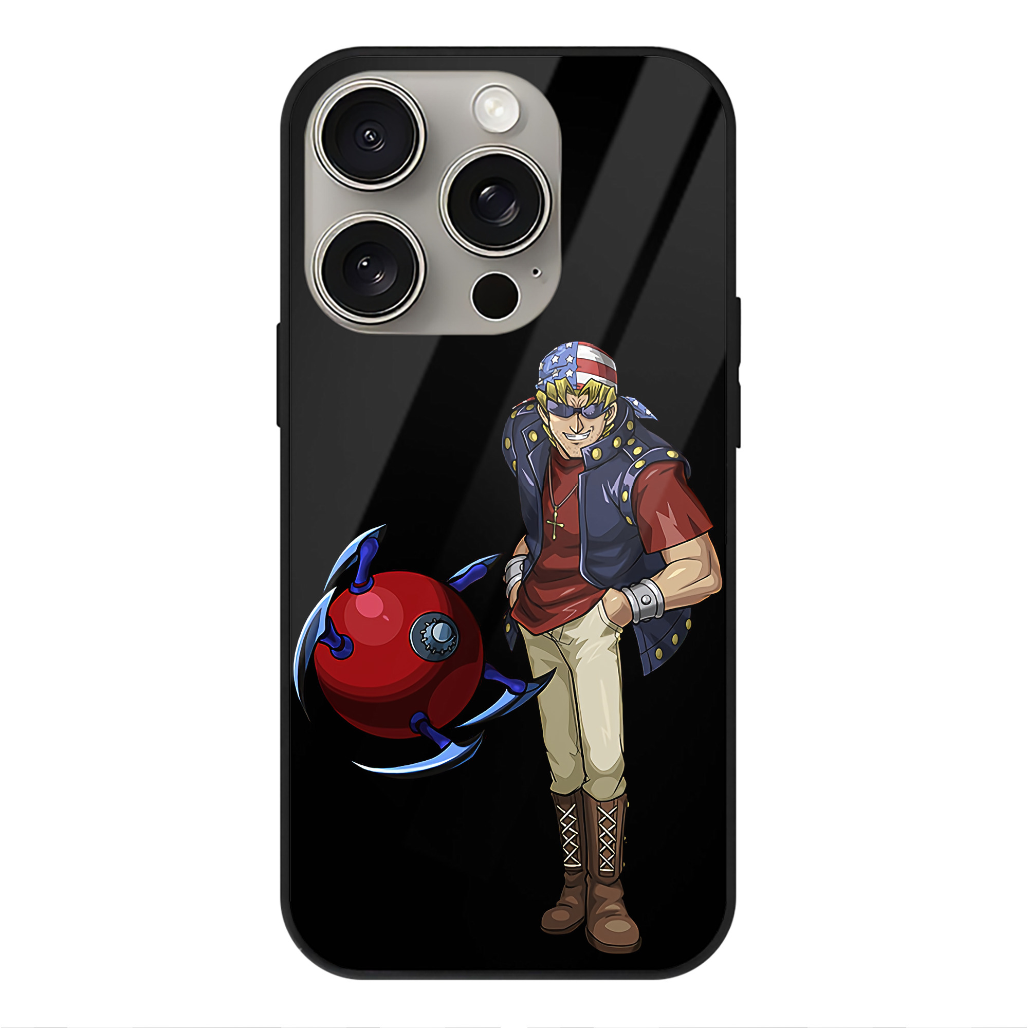 遊☆戯☆王 Yu-Gi-Oh! 【iPhone15Pro対応】スマホケース 耐衝撃＆黄変防止 背面ガラス