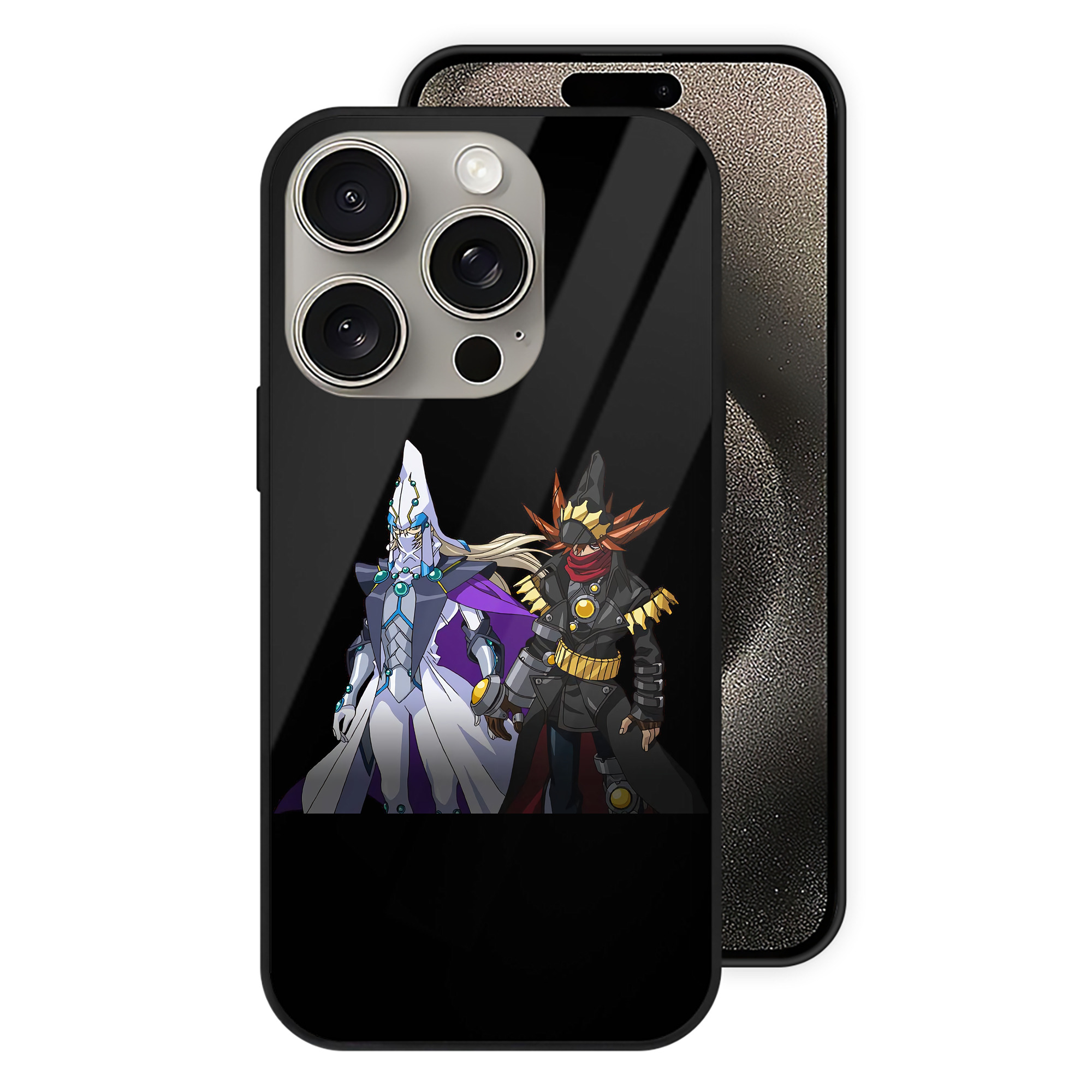 （画像用） 遊☆戯☆王 Yu-Gi-Oh! 【iPhone15Pro対応】スマホケース 耐衝撃＆黄変防止 背面ガラス