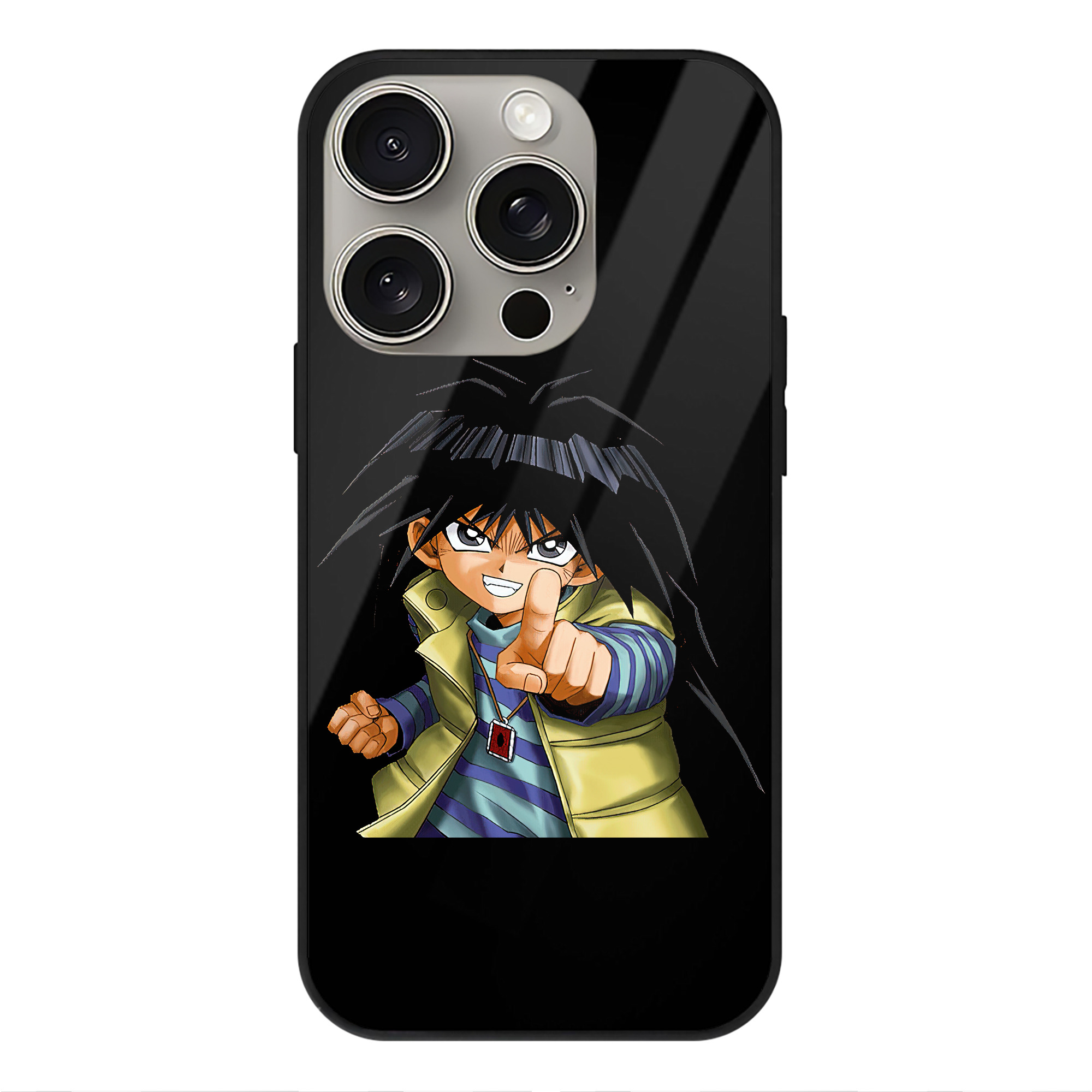 （画像用） 遊☆戯☆王 Yu-Gi-Oh! 【iPhone15Pro対応】スマホケース 耐衝撃＆黄変防止 背面ガラス