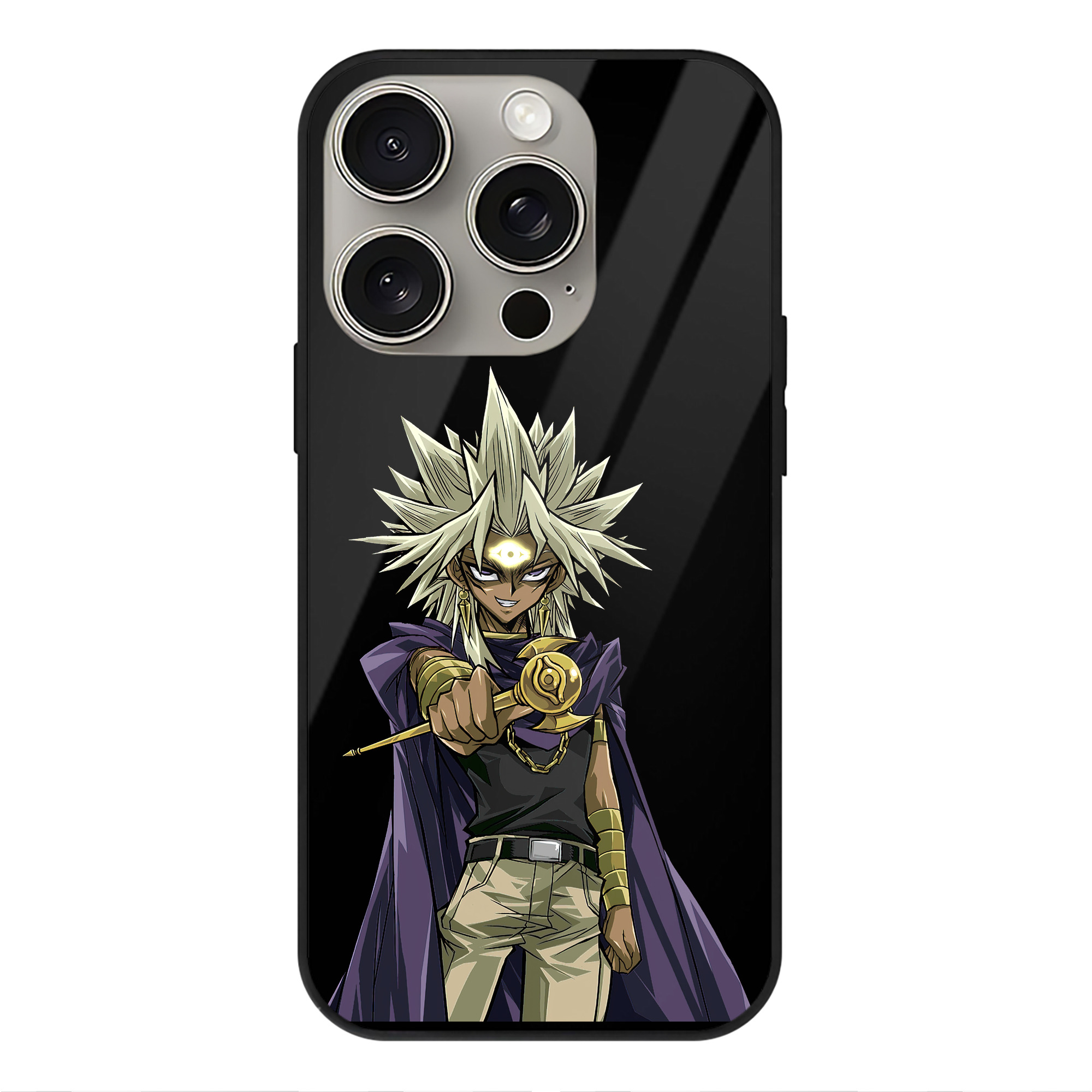 遊☆戯☆王 Yu-Gi-Oh! 【iPhone15Pro対応】スマホケース 耐衝撃＆黄変防止 背面ガラス
