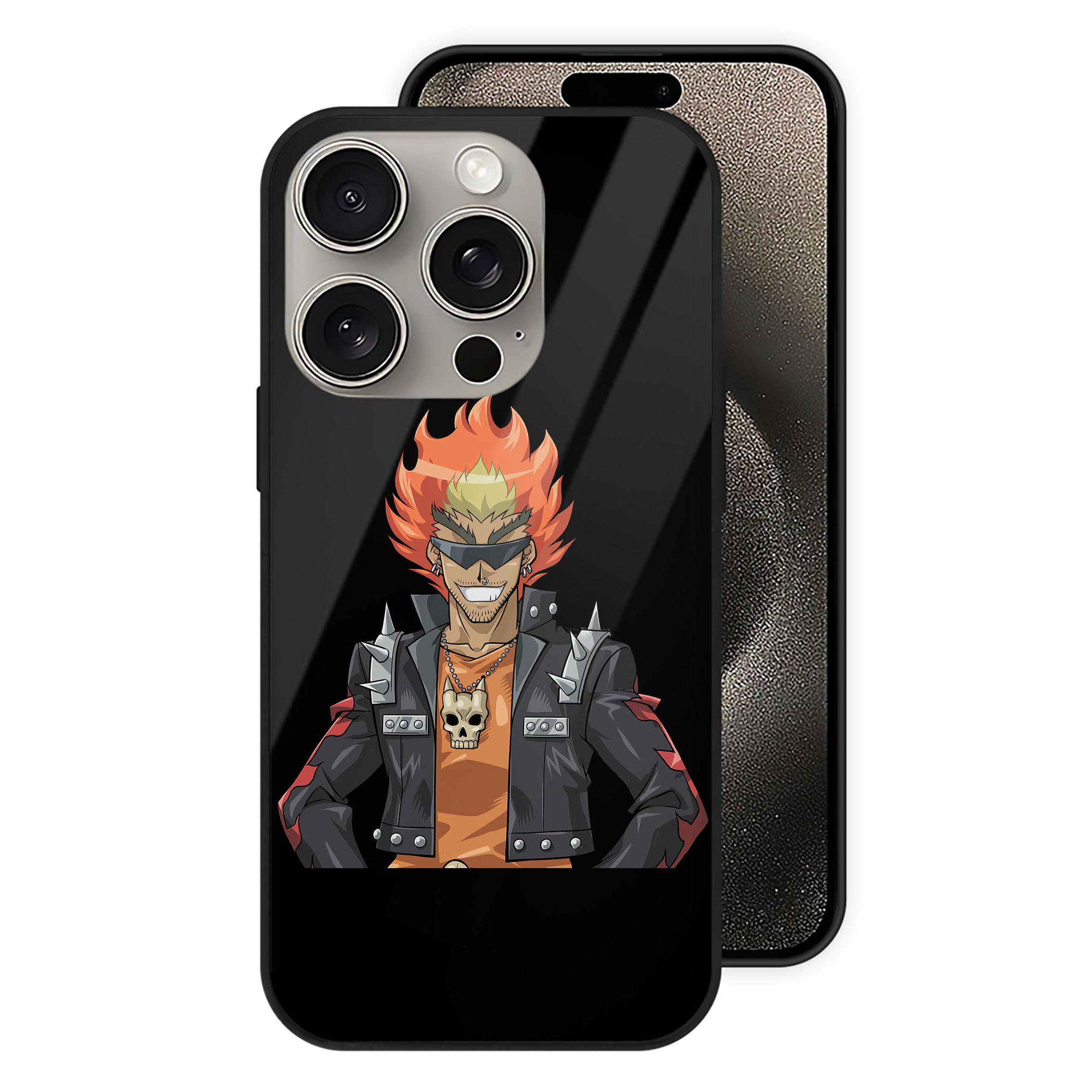 （画像用） 遊☆戯☆王 Yu-Gi-Oh! 【iPhone15Pro対応】スマホケース 耐衝撃＆黄変防止 背面ガラス
