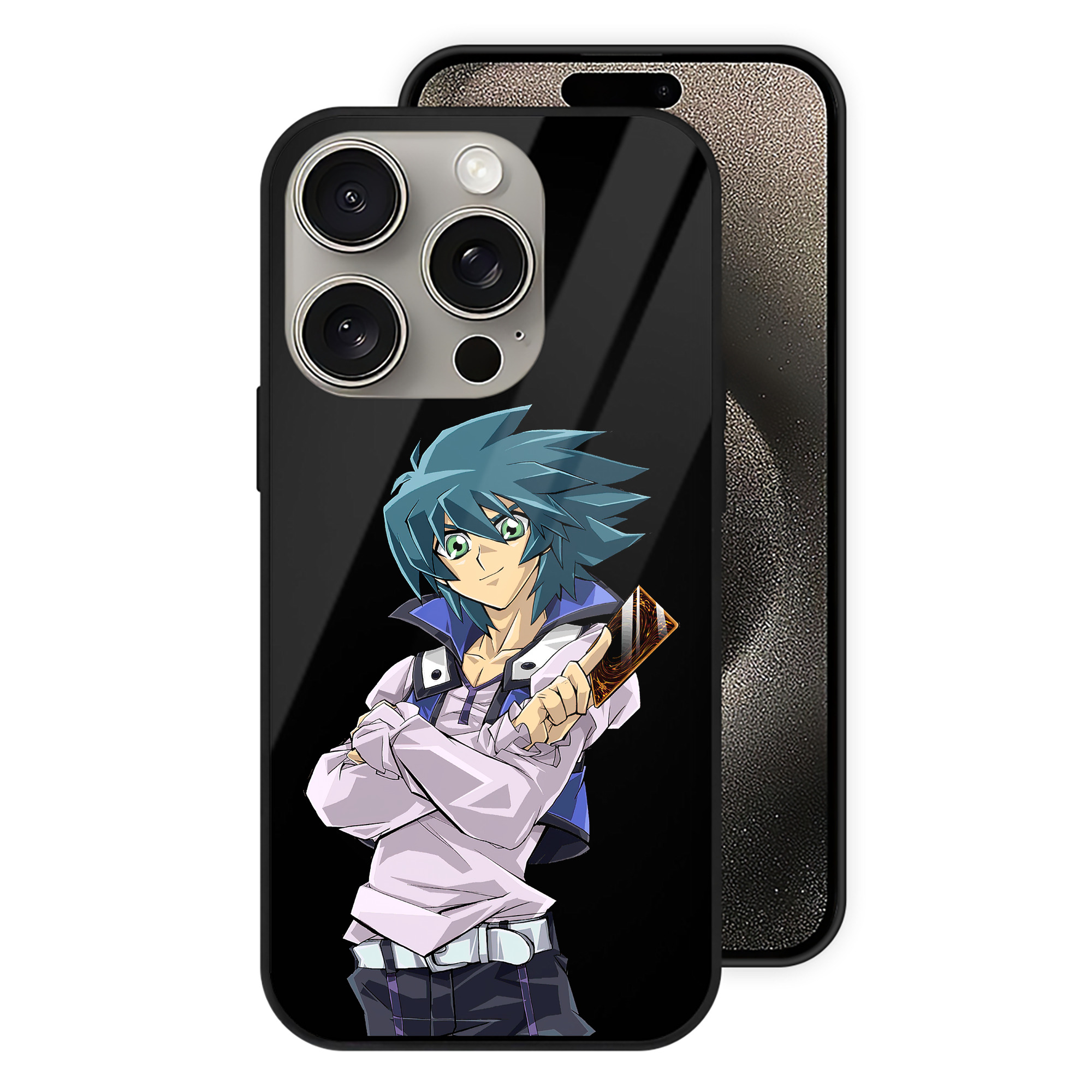 遊☆戯☆王 Yu-Gi-Oh! 【iPhone15Pro対応】スマホケース 耐衝撃＆黄変防止 背面ガラス
