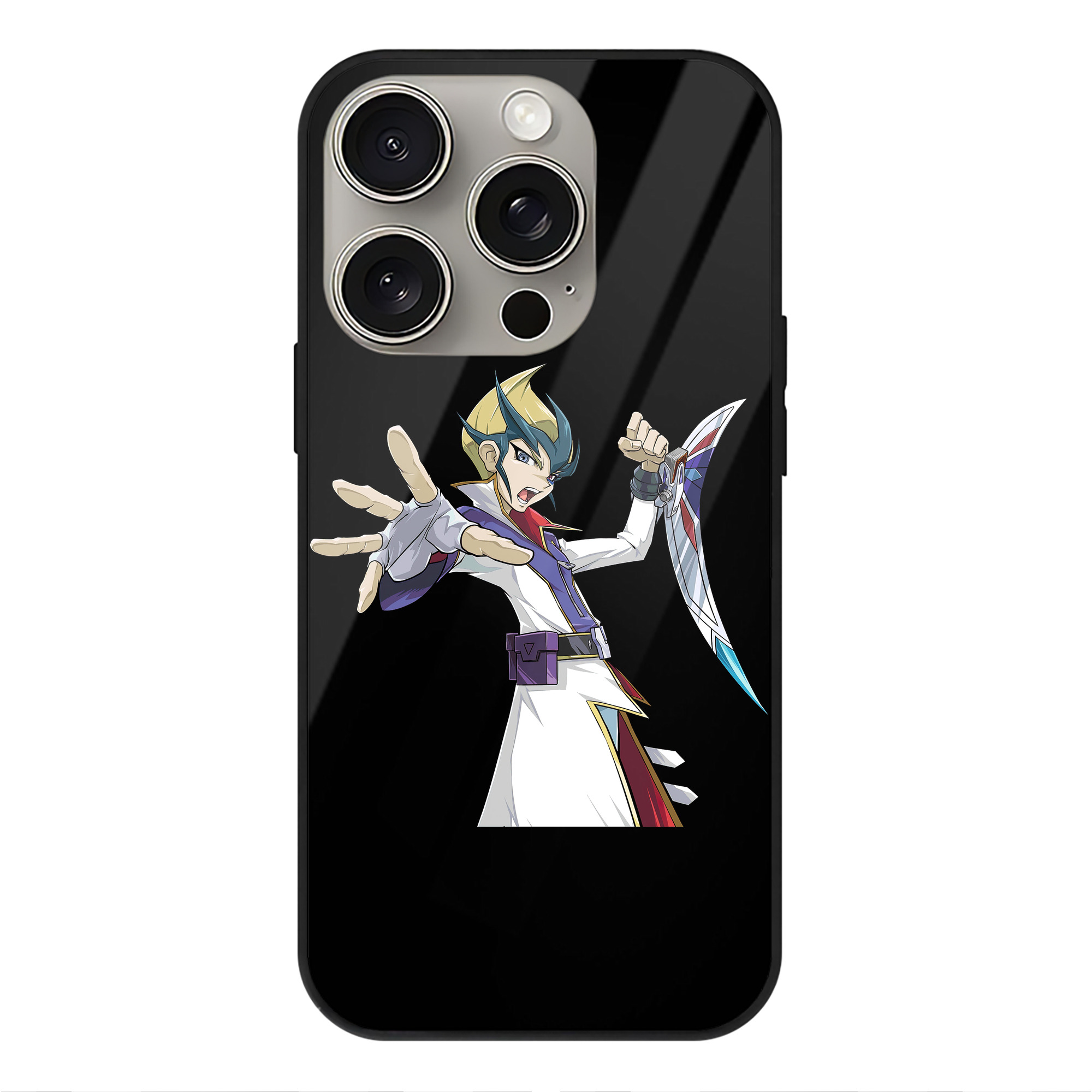 （画像用） 遊☆戯☆王 Yu-Gi-Oh! 【iPhone15Pro対応】スマホケース 耐衝撃＆黄変防止 背面ガラス