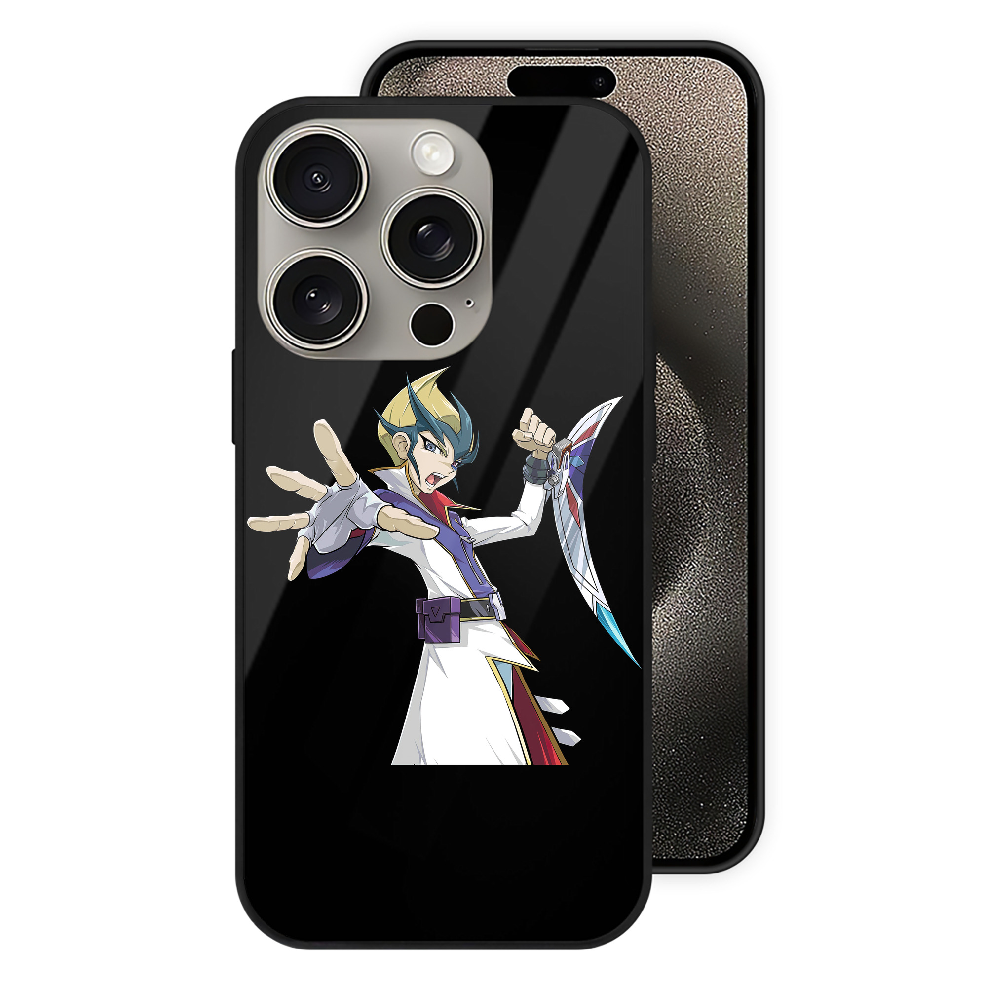 遊☆戯☆王 Yu-Gi-Oh! 【iPhone15Pro対応】スマホケース 耐衝撃＆黄変防止 背面ガラス