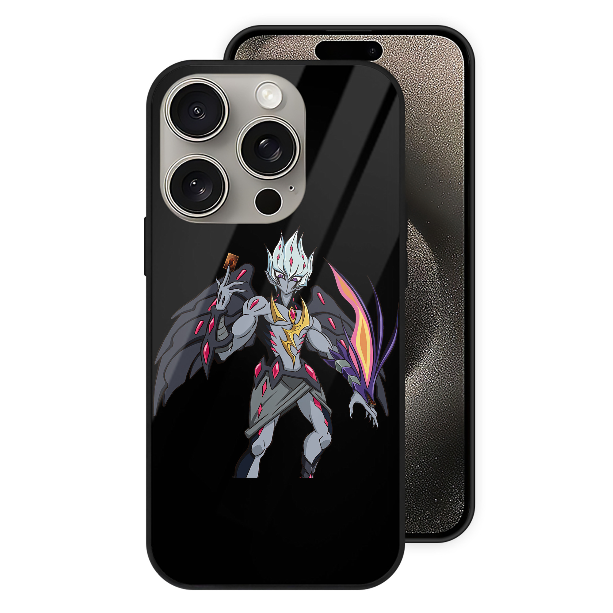 （画像用） 遊☆戯☆王 Yu-Gi-Oh! 【iPhone15Pro対応】スマホケース 耐衝撃＆黄変防止 背面ガラス