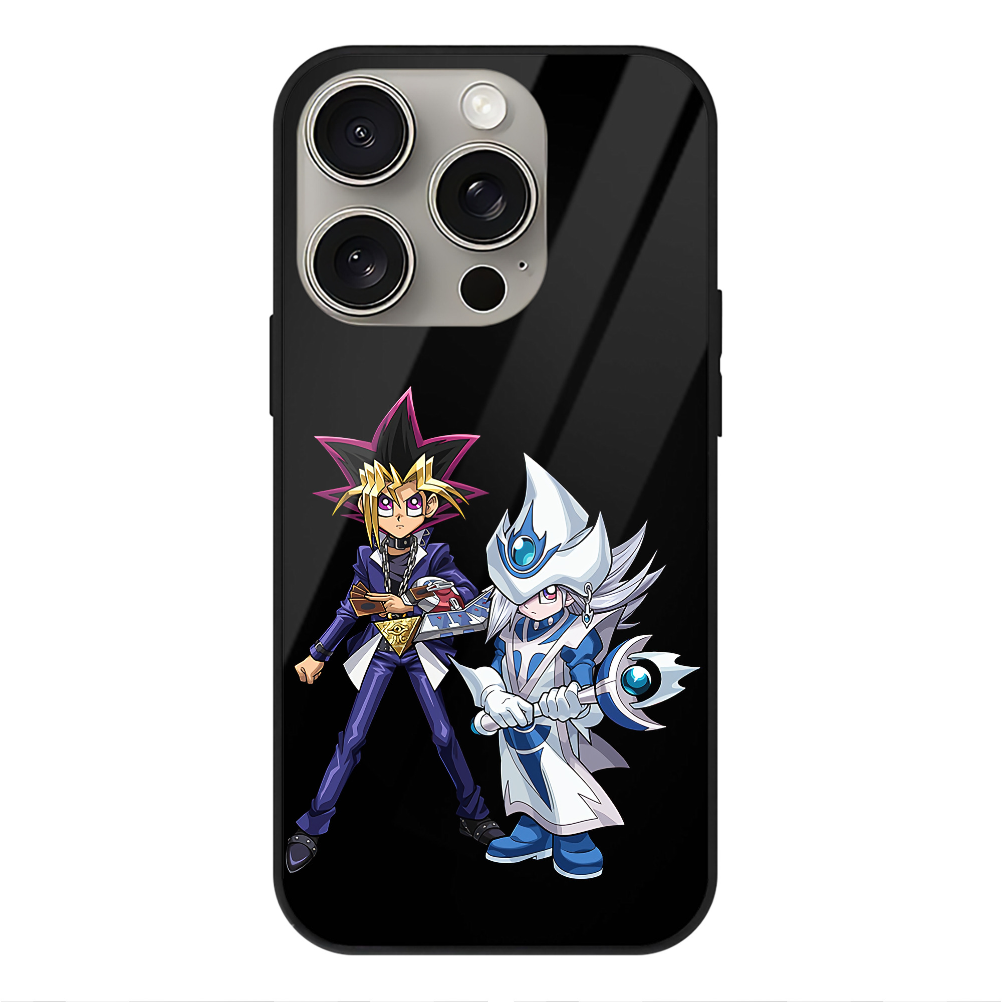 遊☆戯☆王 Yu-Gi-Oh! 【iPhone15Pro対応】スマホケース 耐衝撃＆黄変防止 背面ガラス