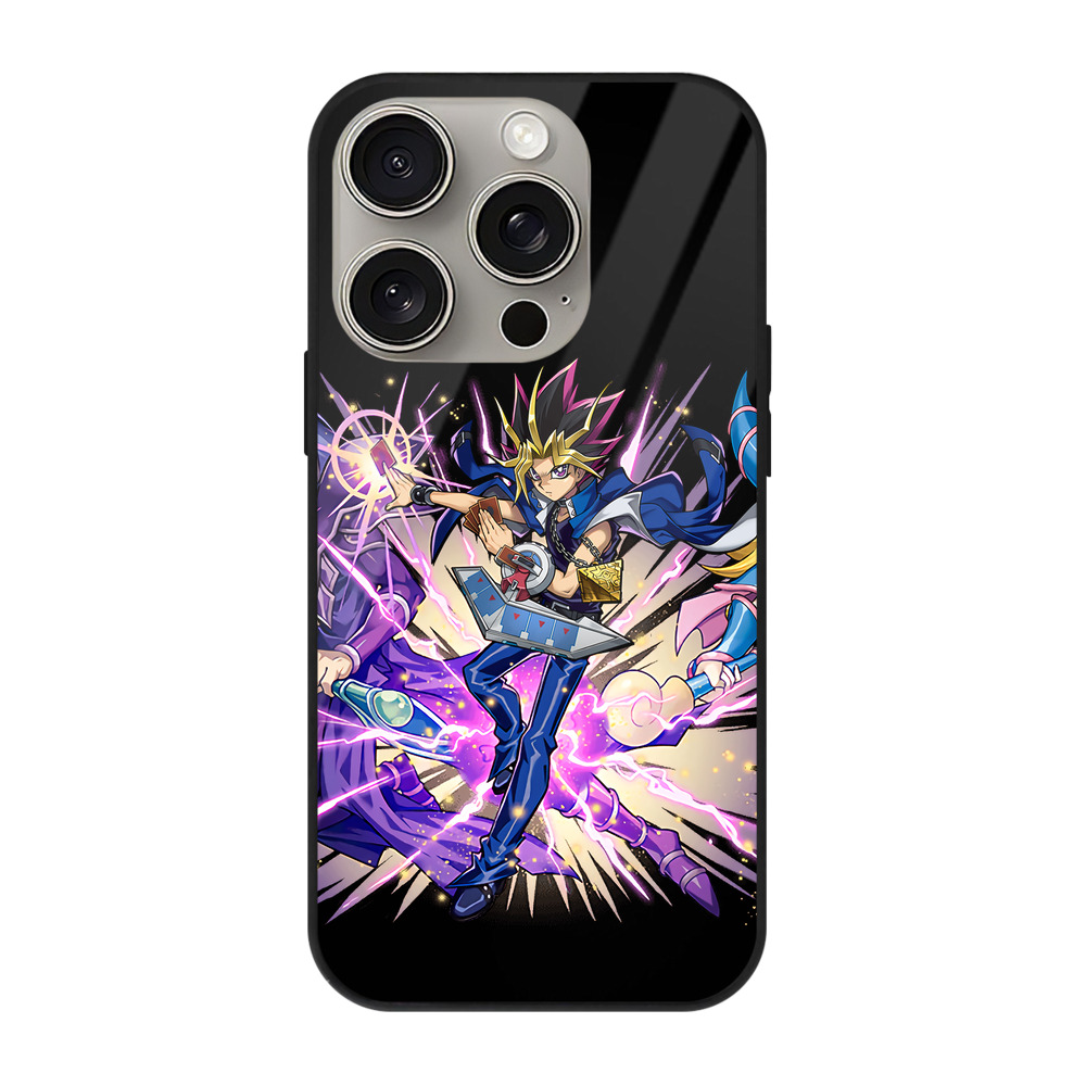 遊☆戯☆王 Yu-Gi-Oh! 【iPhone15Pro対応】スマホケース 耐衝撃＆黄変防止 背面ガラス