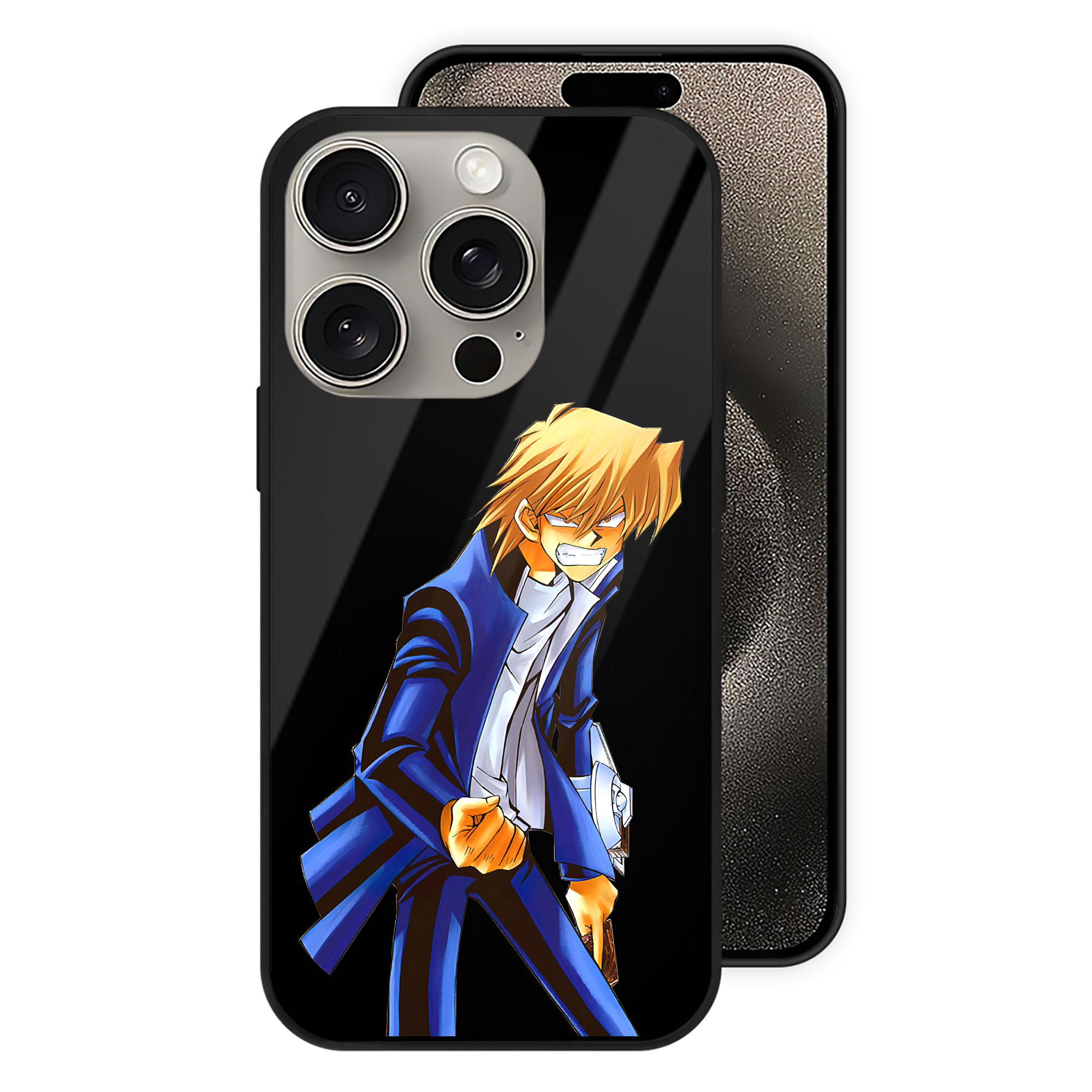 （画像用） 遊☆戯☆王 Yu-Gi-Oh! 【iPhone15Pro対応】スマホケース 耐衝撃＆黄変防止 背面ガラス