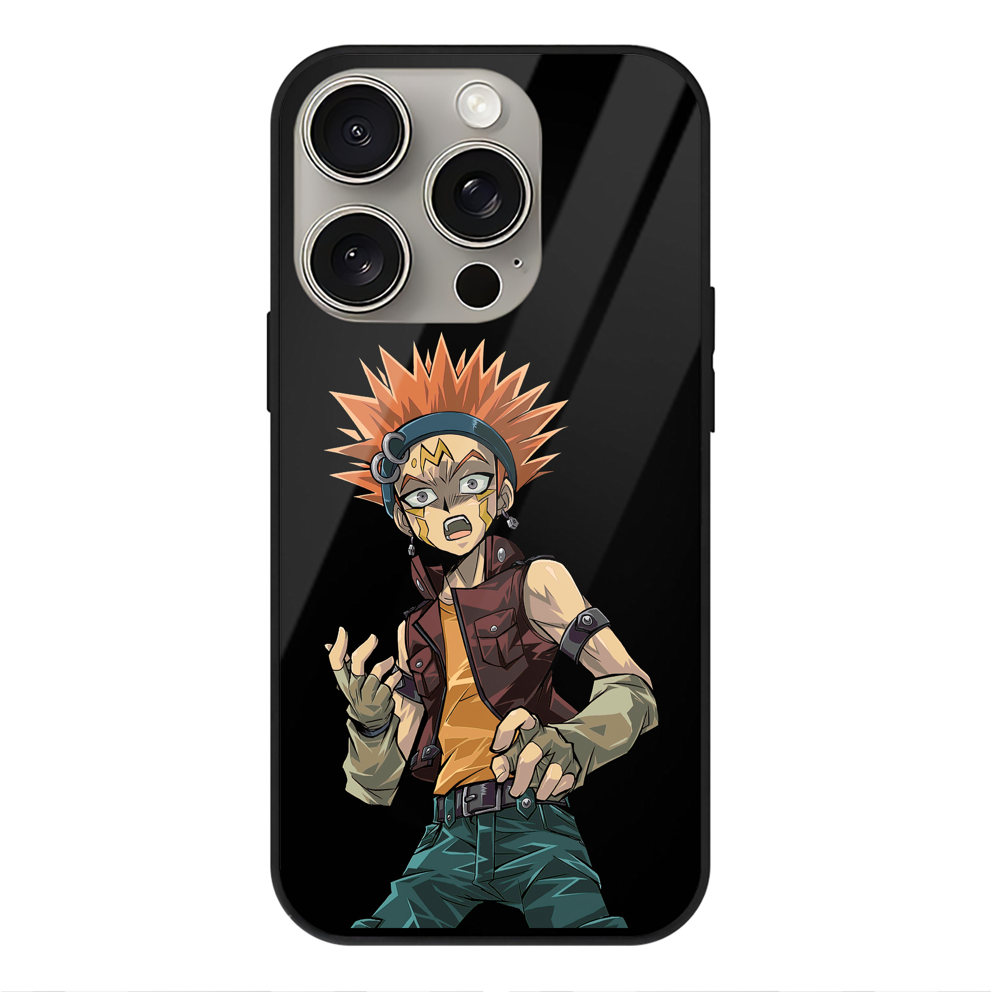 （画像用） 遊☆戯☆王 Yu-Gi-Oh! 【iPhone15Pro対応】スマホケース 耐衝撃＆黄変防止 背面ガラス