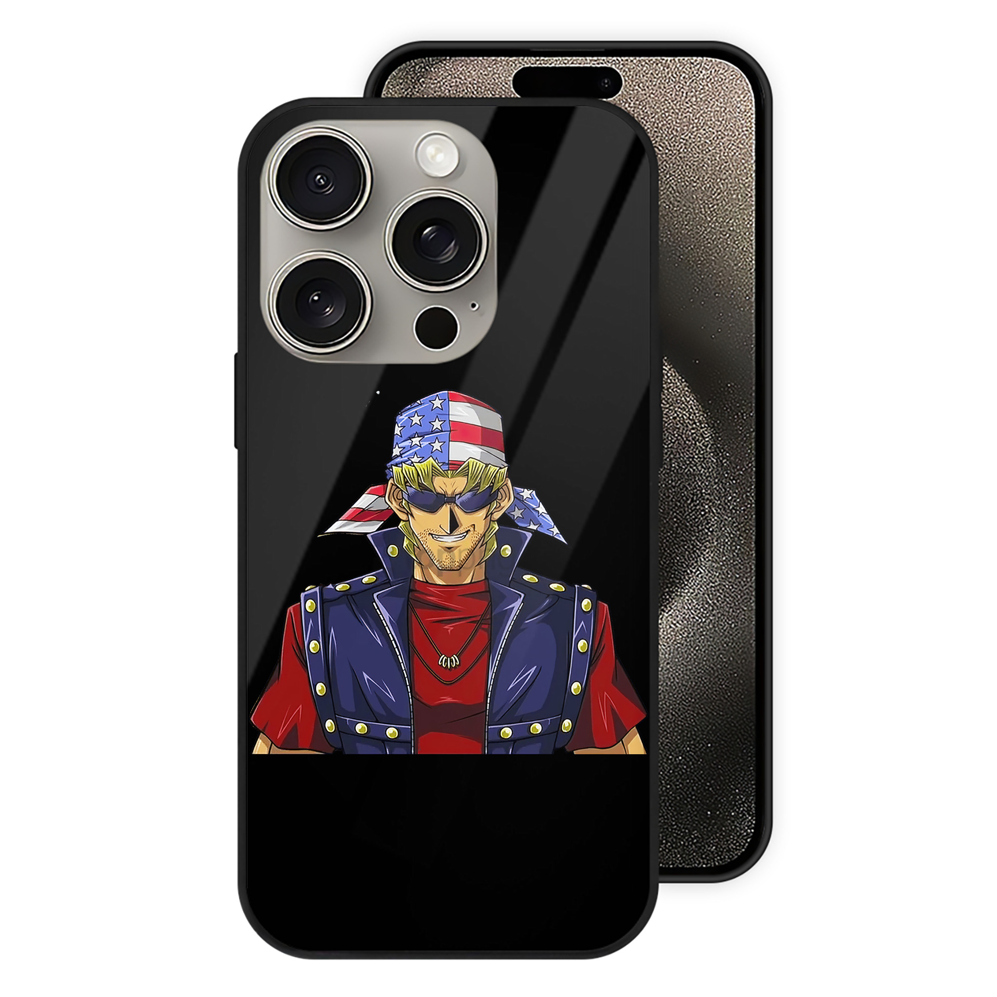（画像用） 遊☆戯☆王 Yu-Gi-Oh! 【iPhone15Pro対応】スマホケース 耐衝撃＆黄変防止 背面ガラス