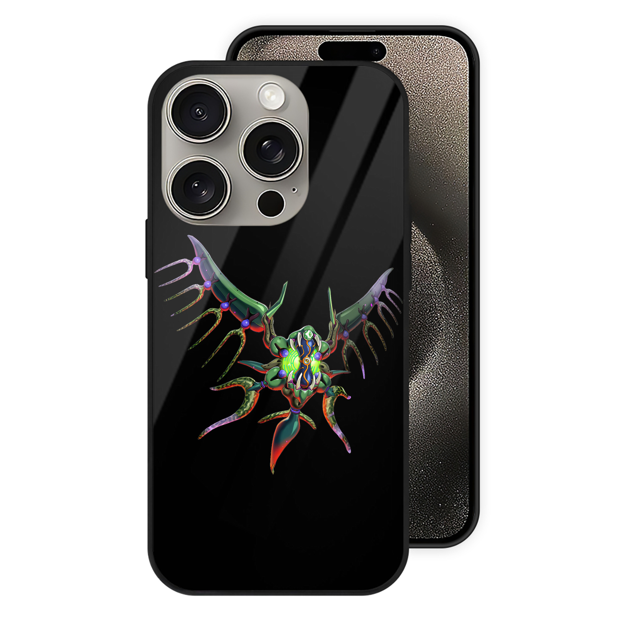 （画像用） 遊☆戯☆王 Yu-Gi-Oh! 【iPhone15Pro対応】スマホケース 耐衝撃＆黄変防止 背面ガラス
