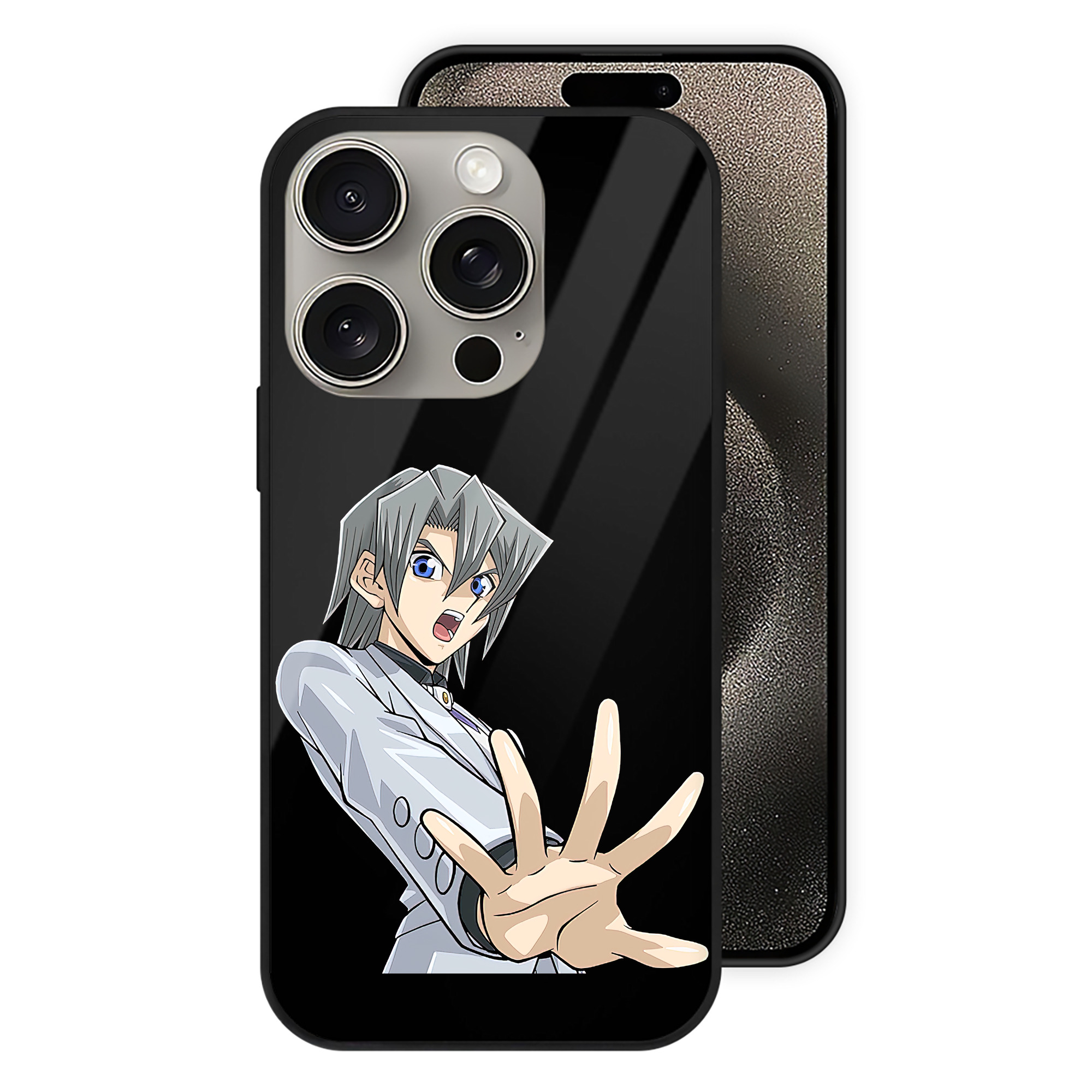 （画像用） 遊☆戯☆王 Yu-Gi-Oh! 【iPhone15Pro対応】スマホケース 耐衝撃＆黄変防止 背面ガラス