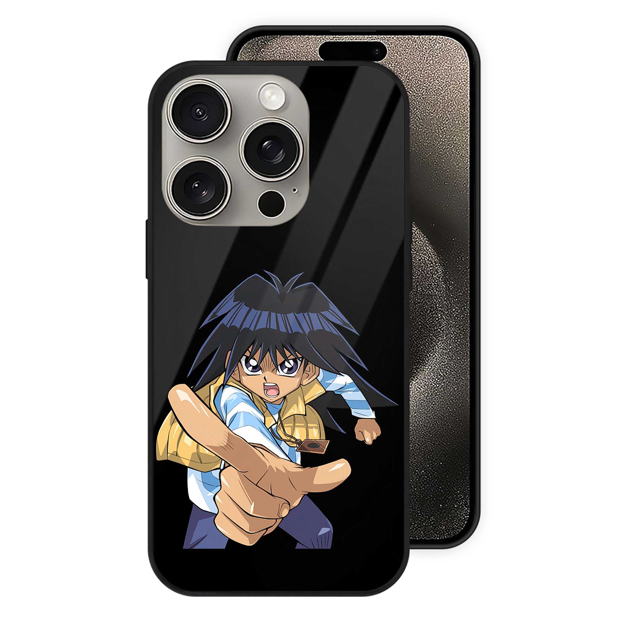 遊☆戯☆王 Yu-Gi-Oh! 【iPhone15Pro対応】スマホケース 耐衝撃＆黄変防止 背面ガラス