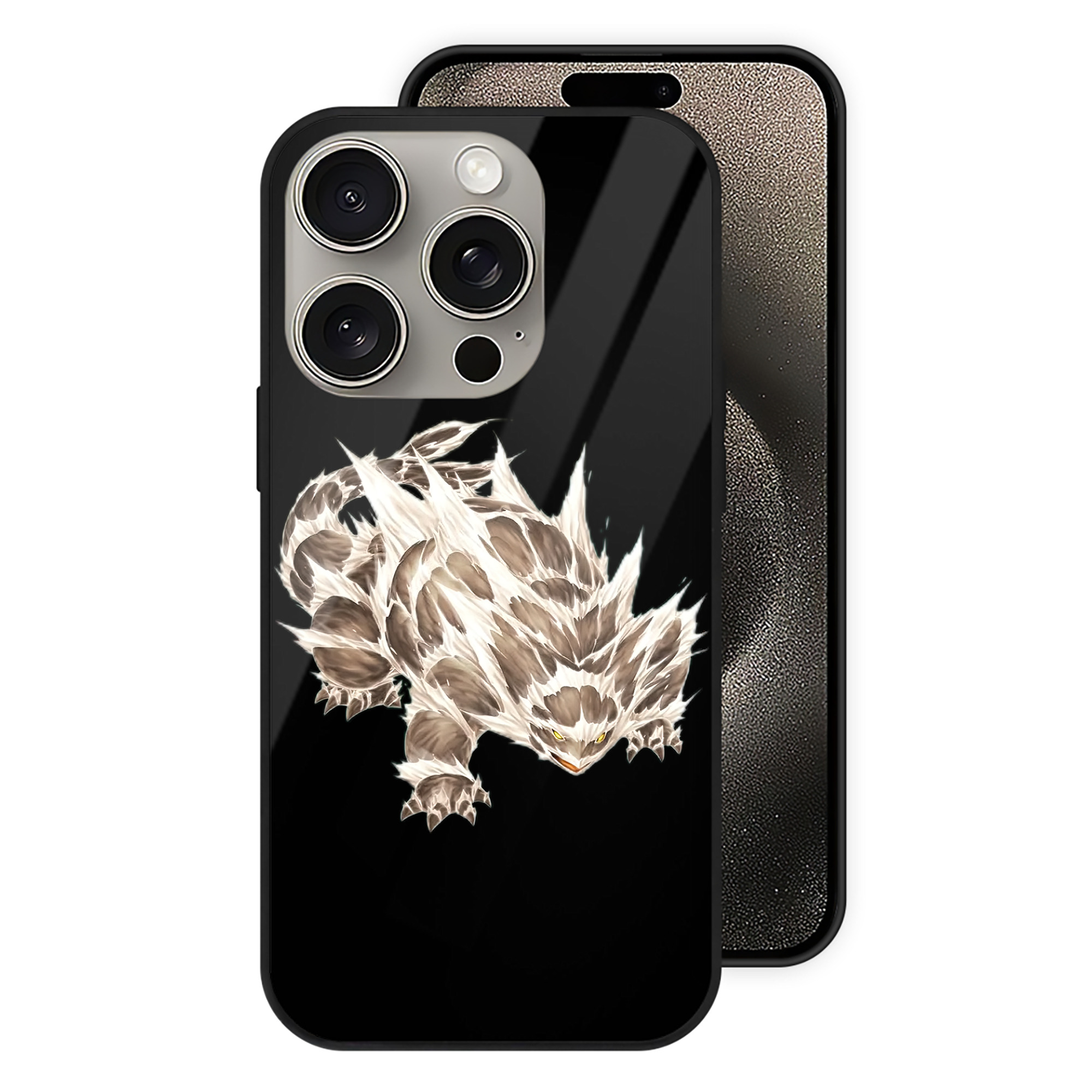 （画像用） 遊☆戯☆王 Yu-Gi-Oh! 【iPhone15Pro対応】スマホケース 耐衝撃＆黄変防止 背面ガラス