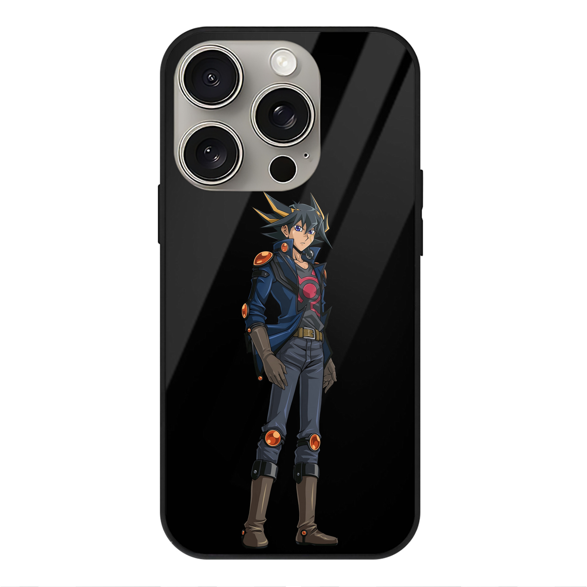 （画像用） 遊☆戯☆王 Yu-Gi-Oh! 【iPhone15Pro対応】スマホケース 耐衝撃＆黄変防止 背面ガラス