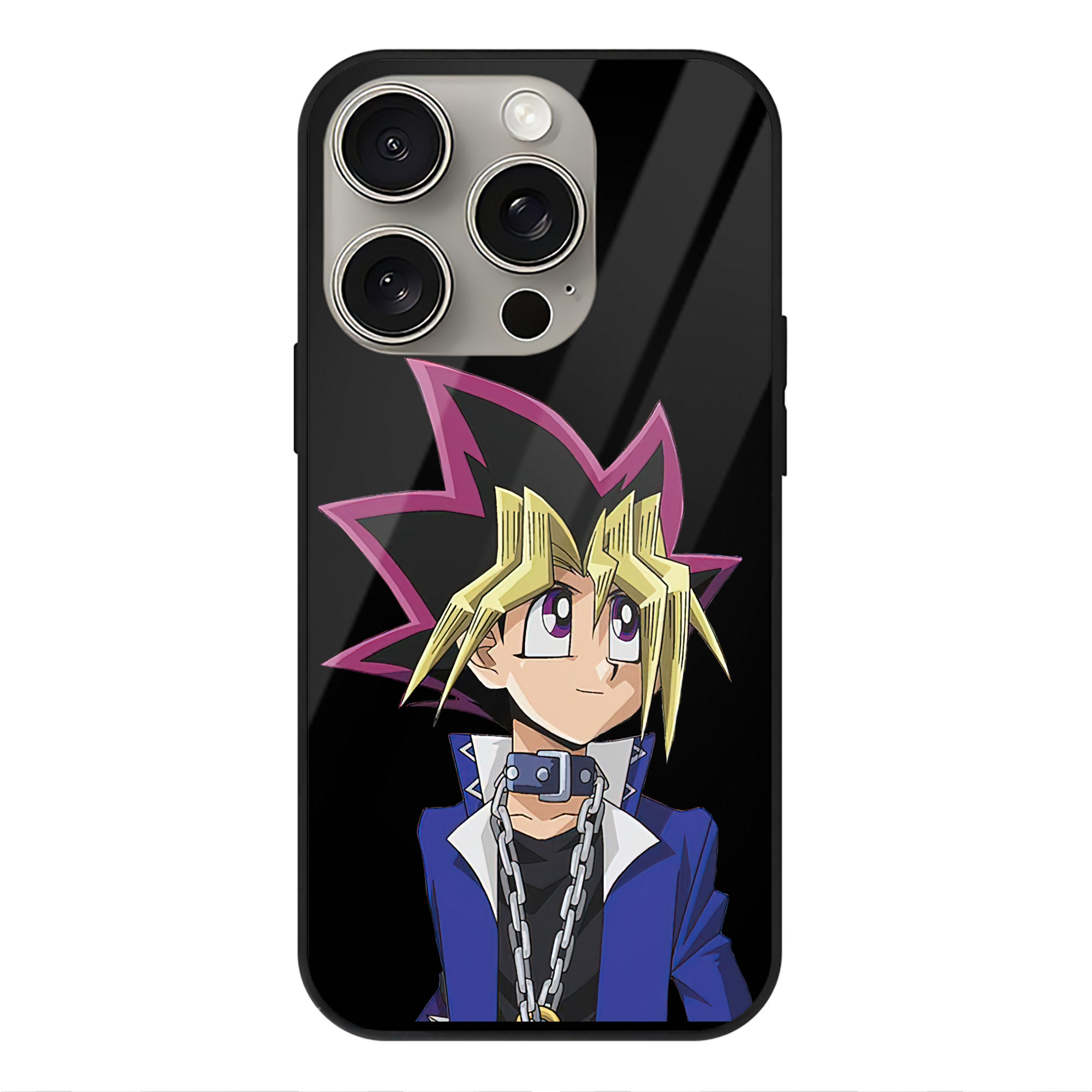 （画像用） 遊☆戯☆王 Yu-Gi-Oh! 【iPhone15Pro対応】スマホケース 耐衝撃＆黄変防止 背面ガラス