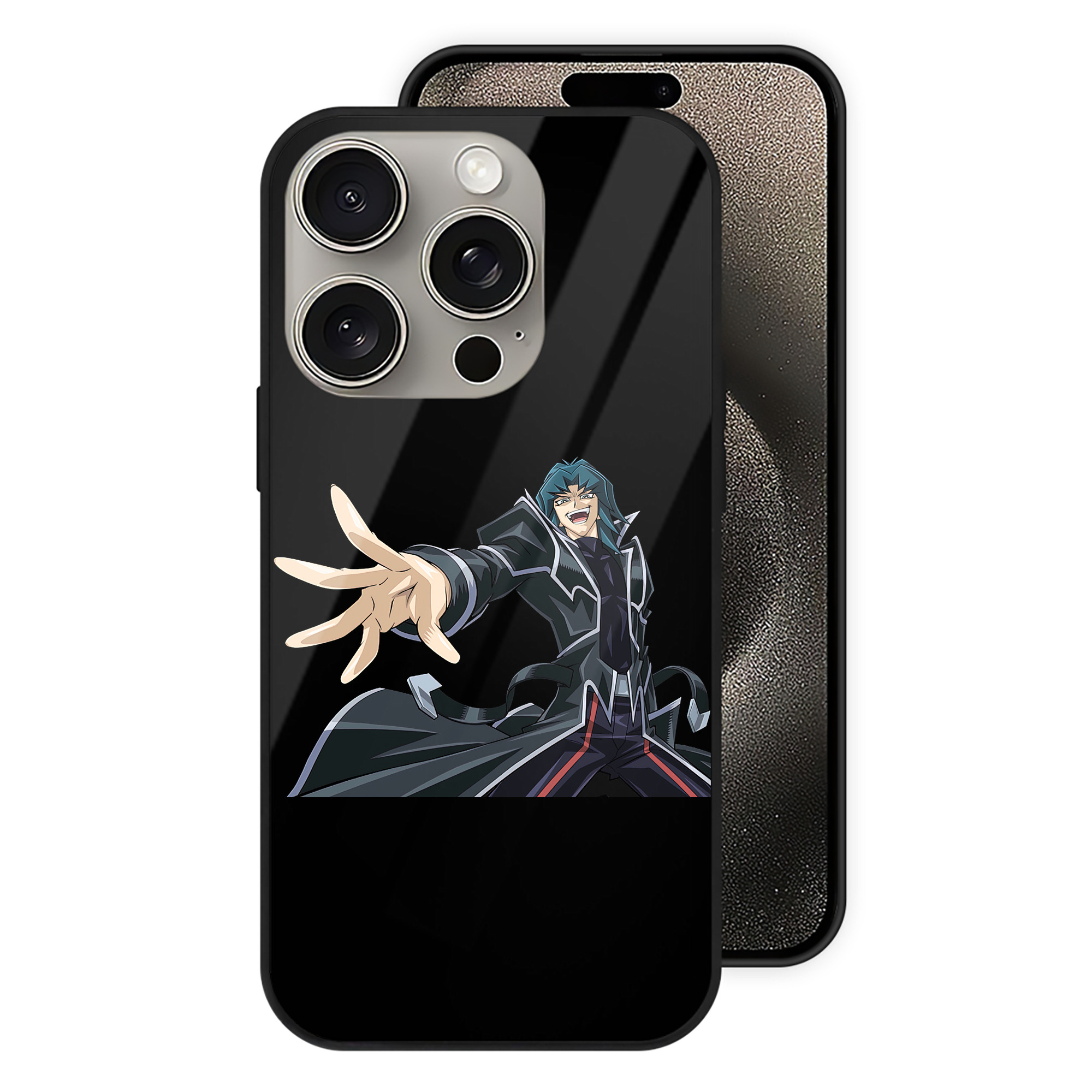 （画像用） 遊☆戯☆王 Yu-Gi-Oh! 【iPhone15Pro対応】スマホケース 耐衝撃＆黄変防止 背面ガラス