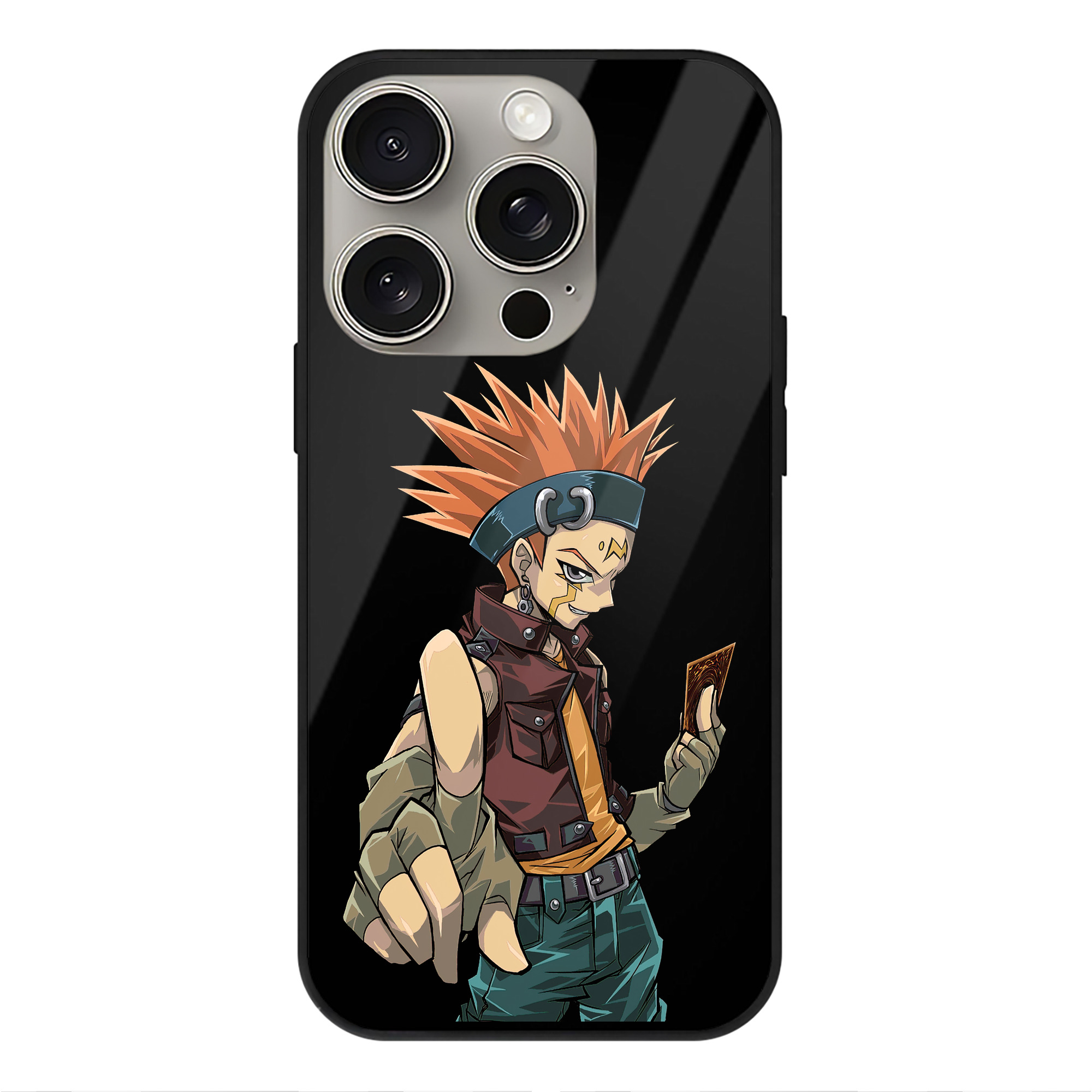 （画像用） 遊☆戯☆王 Yu-Gi-Oh! 【iPhone15Pro対応】スマホケース 耐衝撃＆黄変防止 背面ガラス