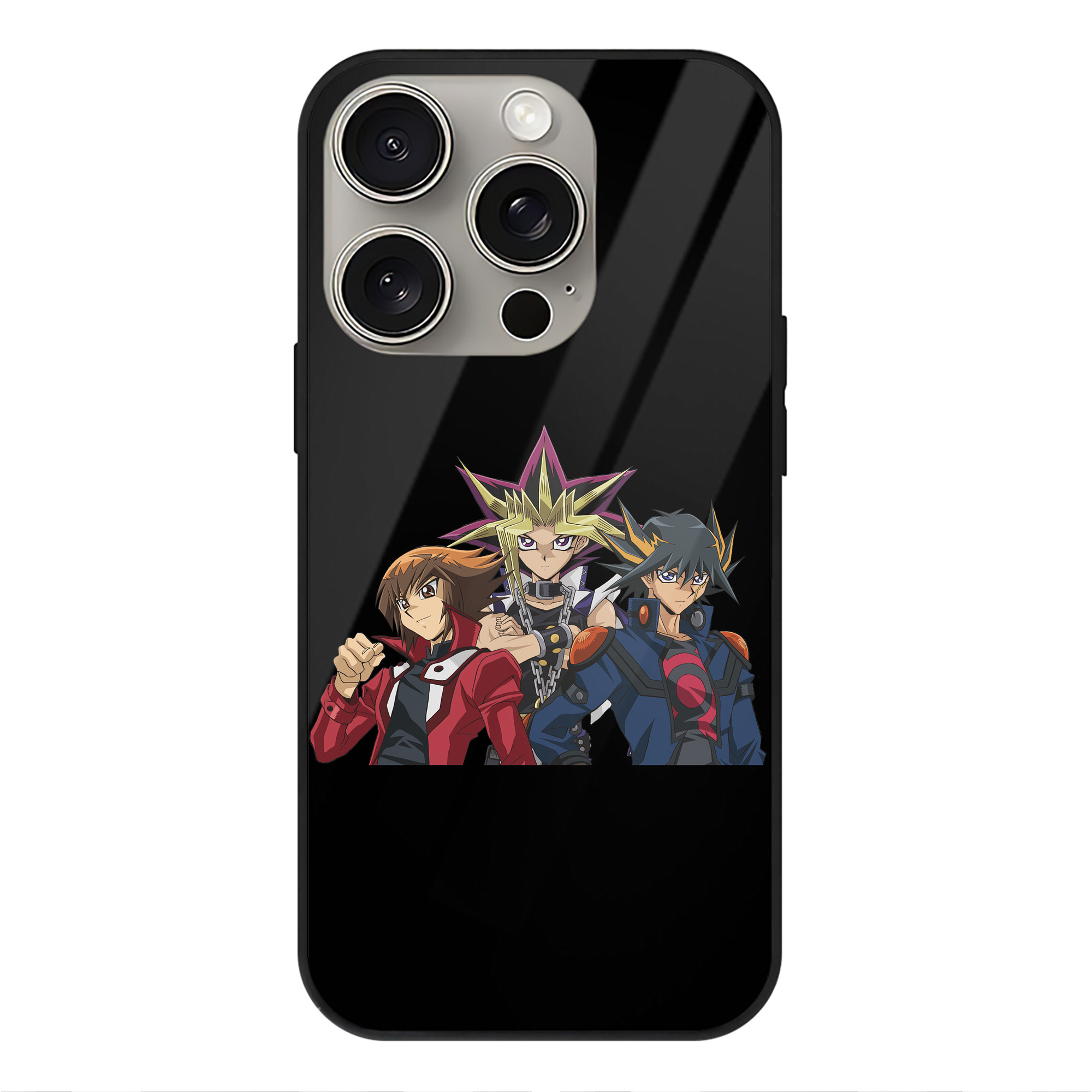 遊☆戯☆王 Yu-Gi-Oh! 【iPhone15Pro対応】スマホケース 耐衝撃＆黄変防止 背面ガラス