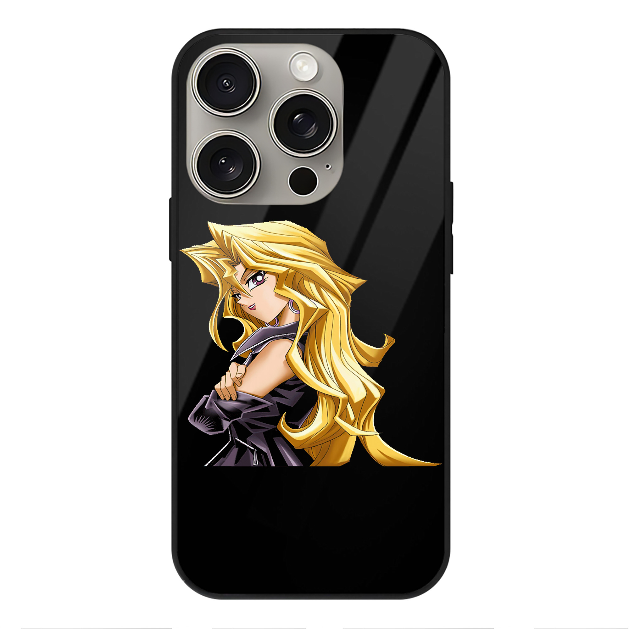 （画像用） 遊☆戯☆王 Yu-Gi-Oh! 【iPhone15Pro対応】スマホケース 耐衝撃＆黄変防止 背面ガラス