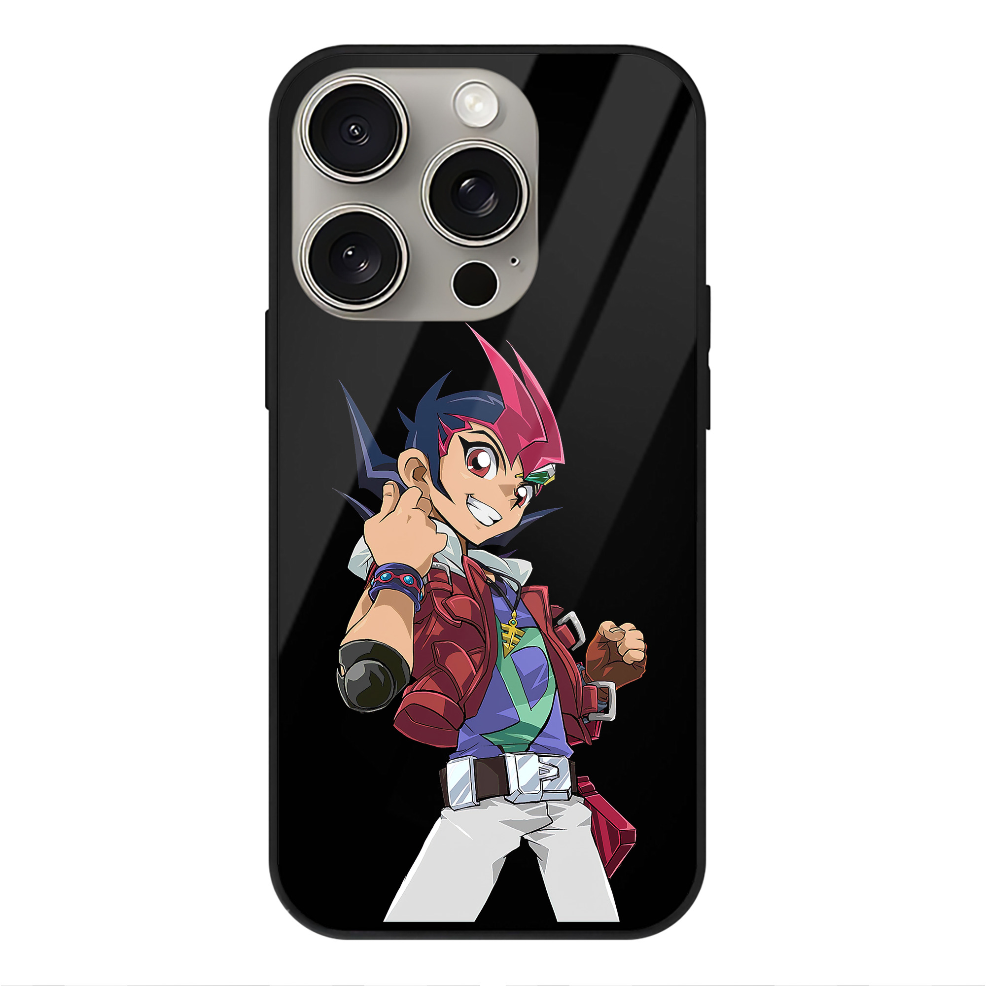 遊☆戯☆王 Yu-Gi-Oh! 【iPhone15Pro対応】スマホケース 耐衝撃＆黄変防止 背面ガラス