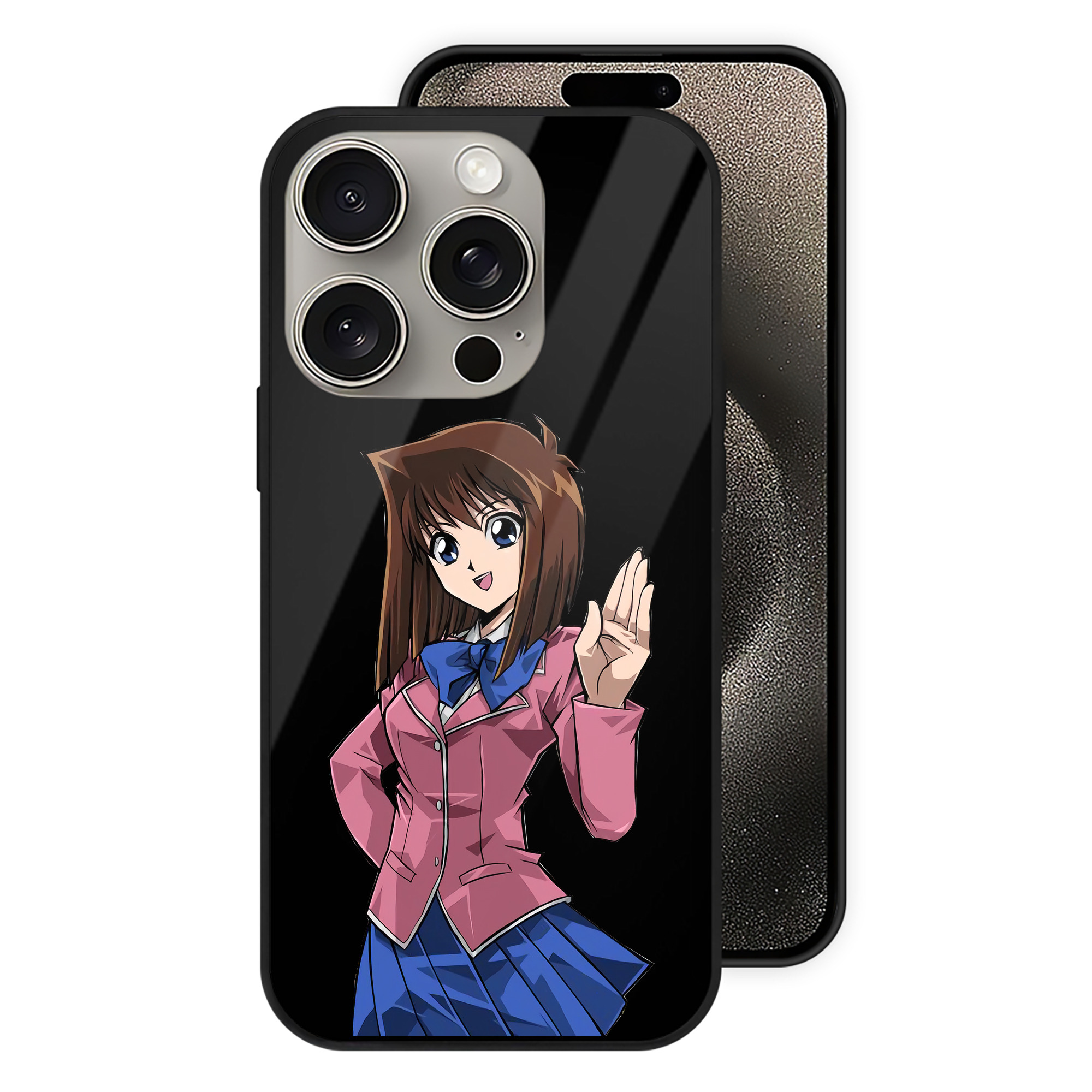 （画像用） 遊☆戯☆王 Yu-Gi-Oh! 【iPhone15Pro対応】スマホケース 耐衝撃＆黄変防止 背面ガラス