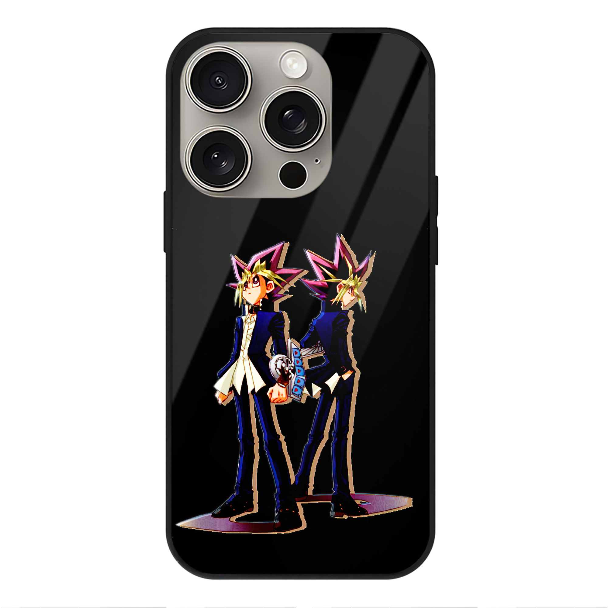 遊☆戯☆王 Yu-Gi-Oh! 【iPhone15Pro対応】スマホケース 耐衝撃＆黄変防止 背面ガラス