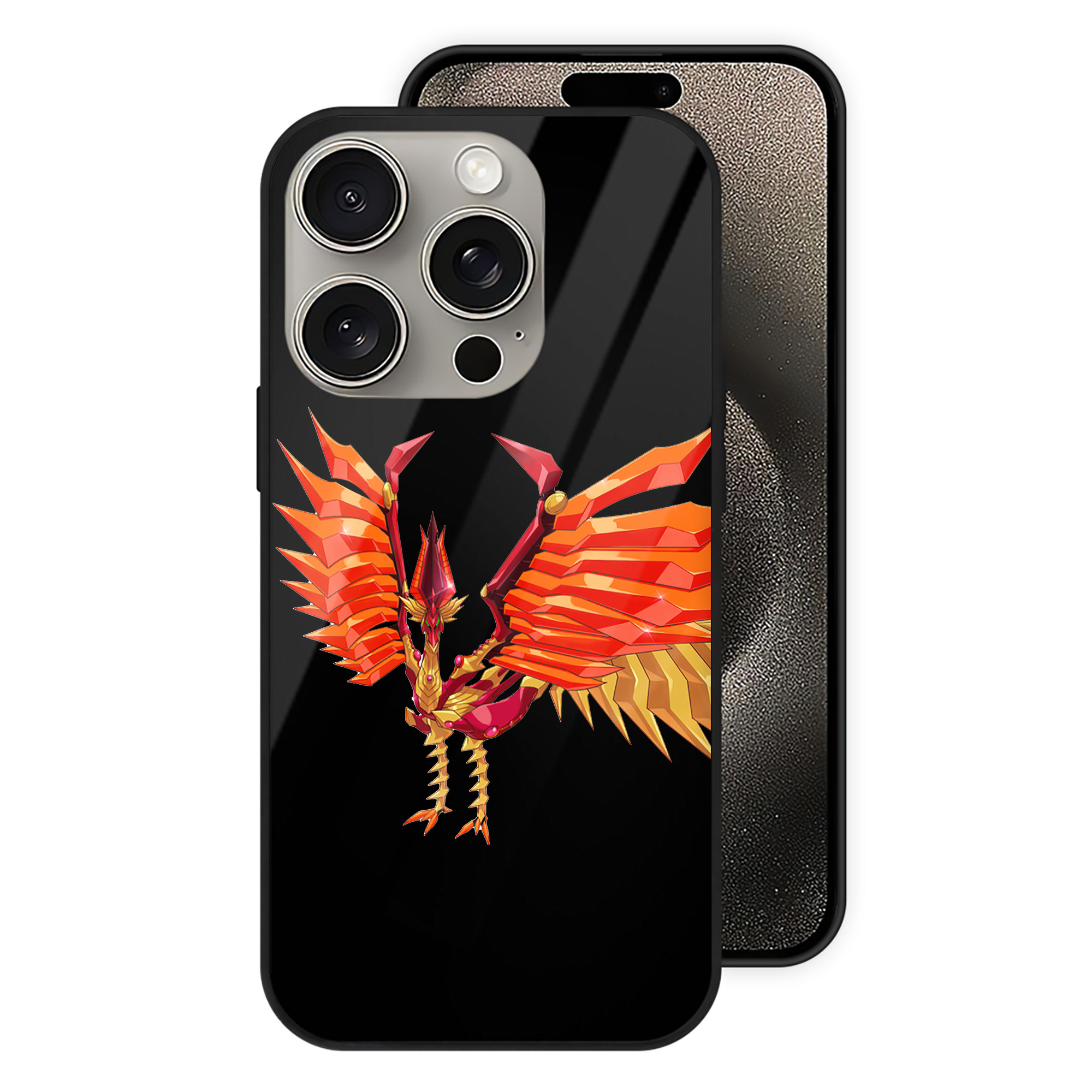 （画像用） 遊☆戯☆王 Yu-Gi-Oh! 【iPhone15Pro対応】スマホケース 耐衝撃＆黄変防止 背面ガラス
