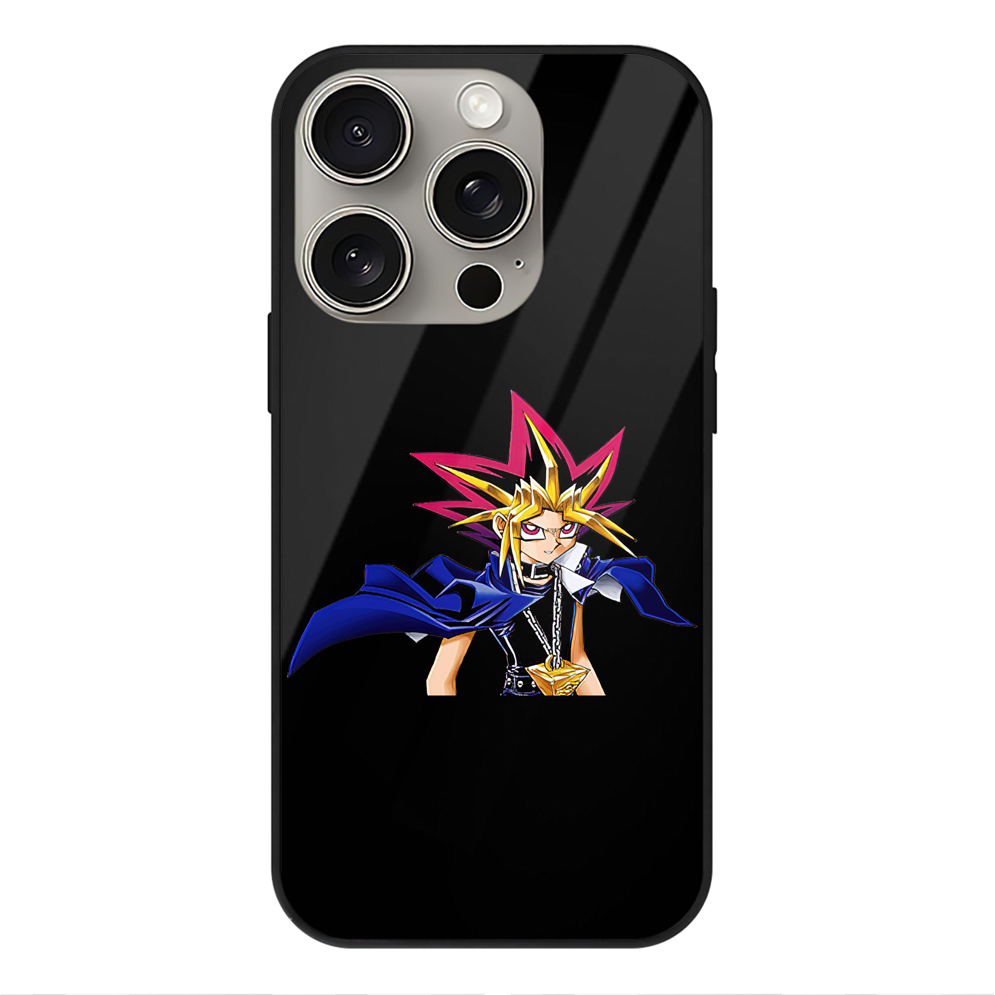 （画像用） 遊☆戯☆王 Yu-Gi-Oh! 【iPhone15Pro対応】スマホケース 耐衝撃＆黄変防止 背面ガラス