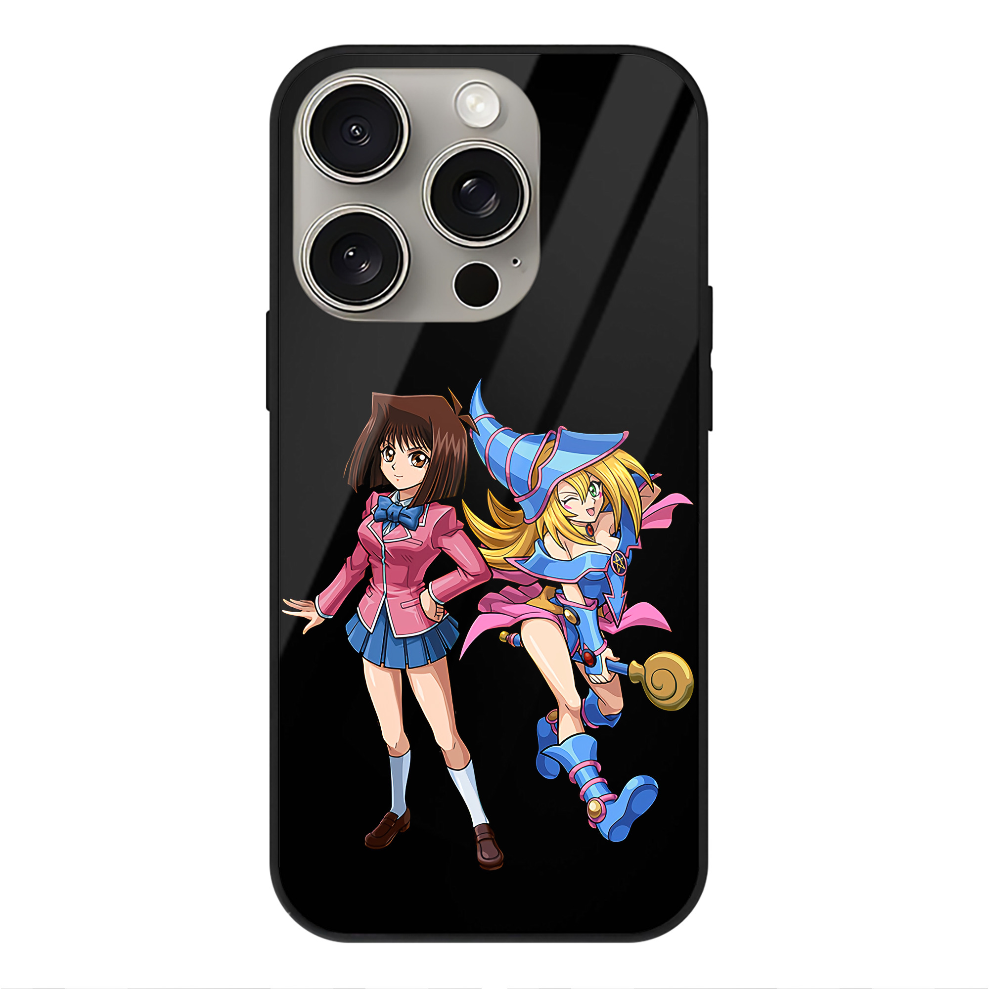 遊☆戯☆王 Yu-Gi-Oh! 【iPhone15Pro対応】スマホケース 耐衝撃＆黄変防止 背面ガラス