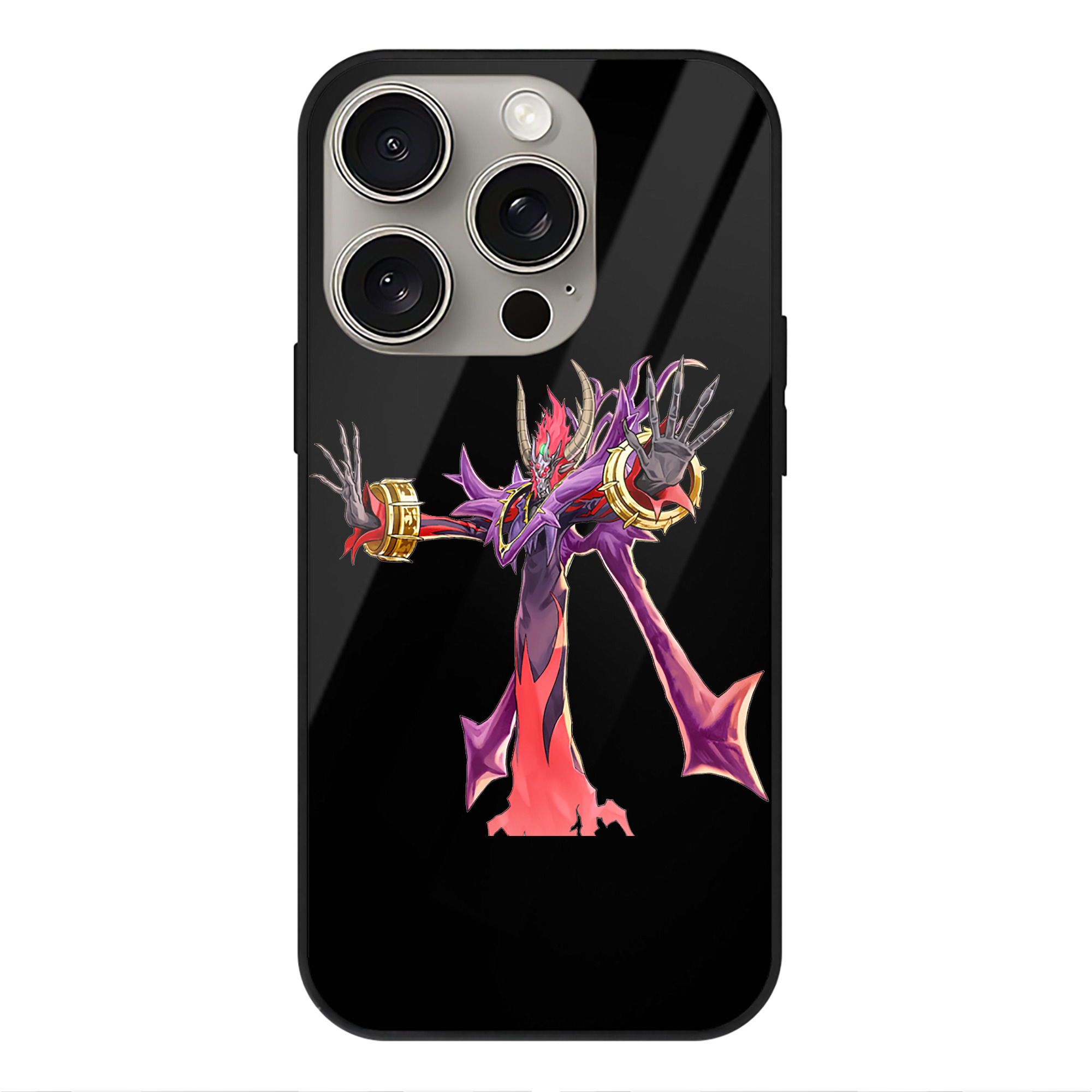 （画像用） 遊☆戯☆王 Yu-Gi-Oh! 【iPhone15Pro対応】スマホケース 耐衝撃＆黄変防止 背面ガラス