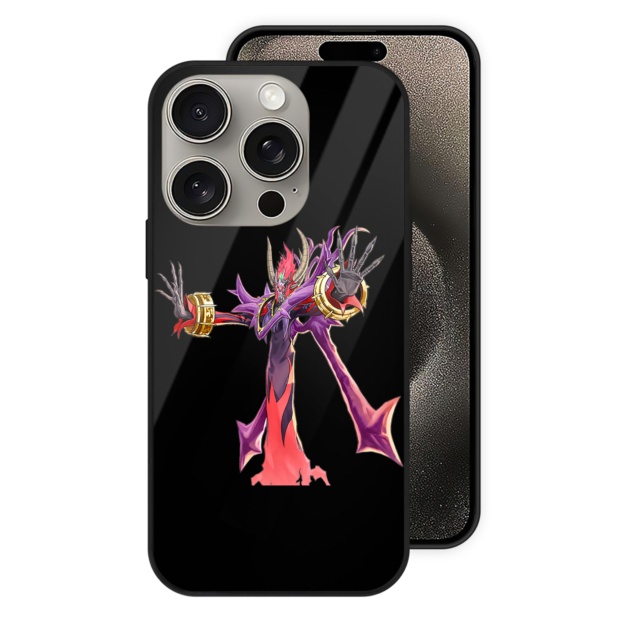 （画像用） 遊☆戯☆王 Yu-Gi-Oh! 【iPhone15Pro対応】スマホケース 耐衝撃＆黄変防止 背面ガラス