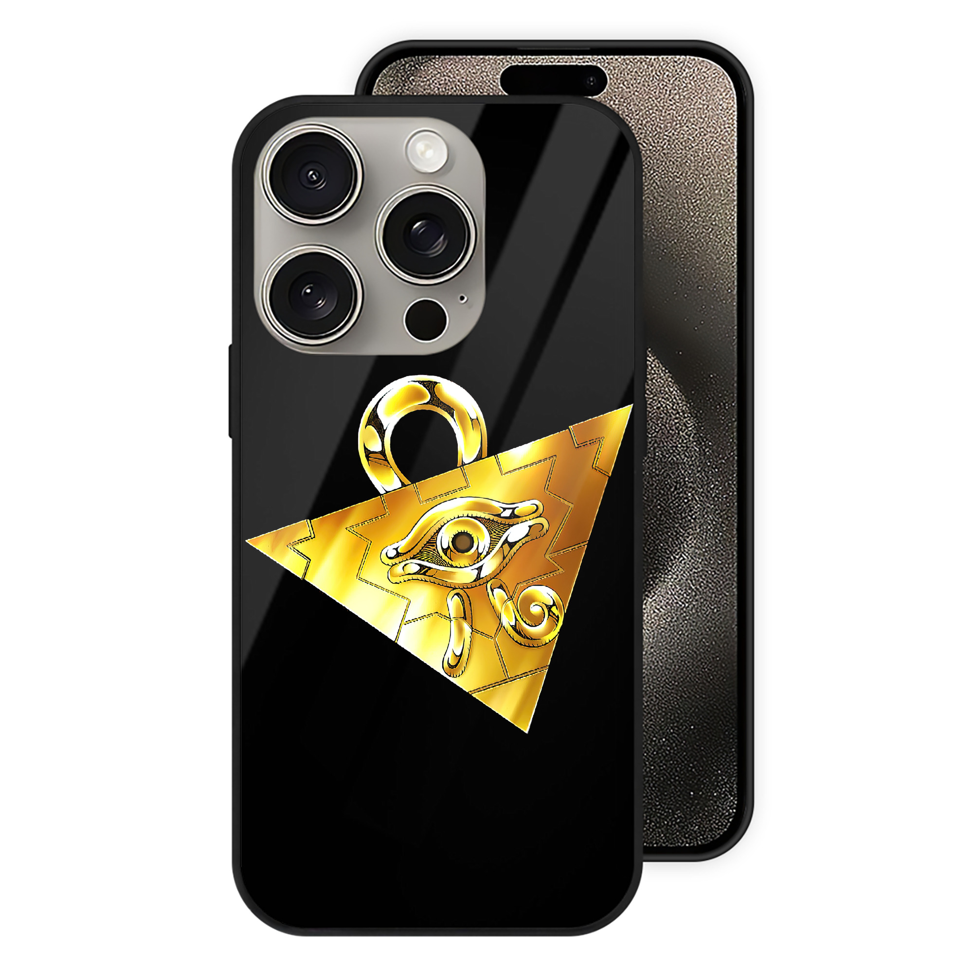 （画像用） 遊☆戯☆王 Yu-Gi-Oh! 【iPhone15Pro対応】スマホケース 耐衝撃＆黄変防止 背面ガラス