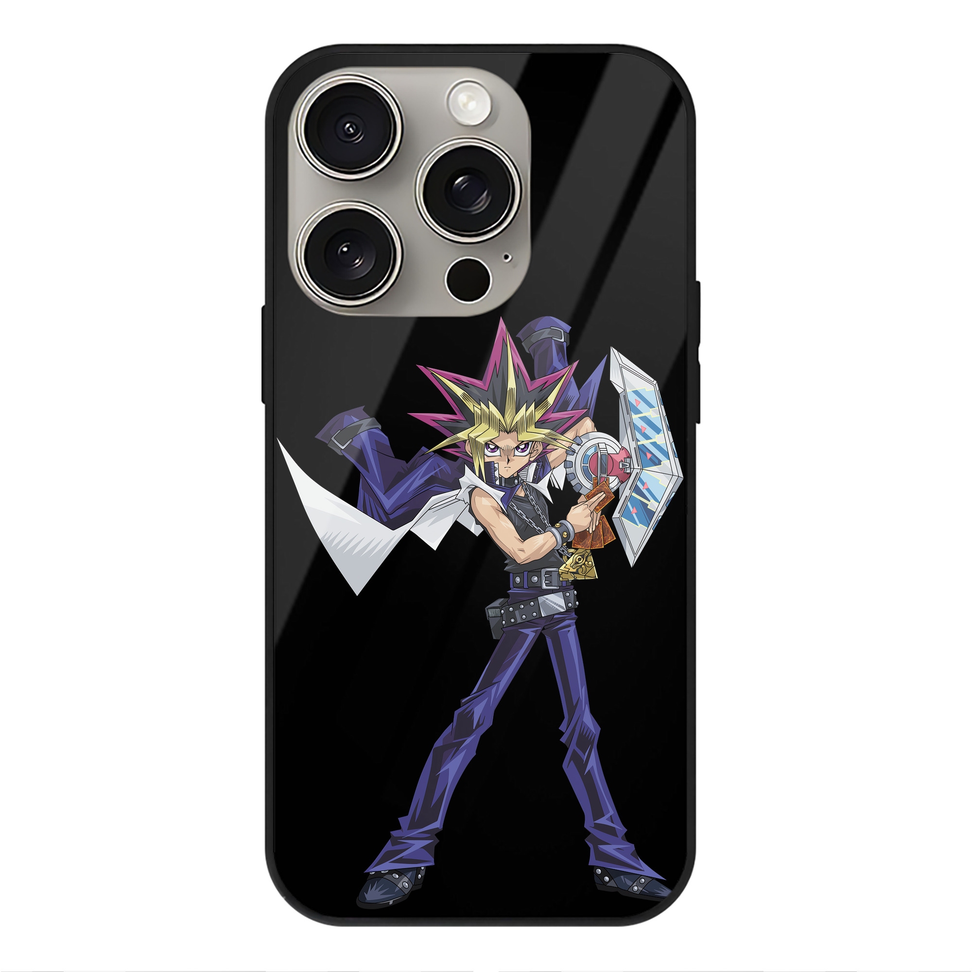 遊☆戯☆王 Yu-Gi-Oh! 【iPhone15Pro対応】スマホケース 耐衝撃＆黄変防止 背面ガラス