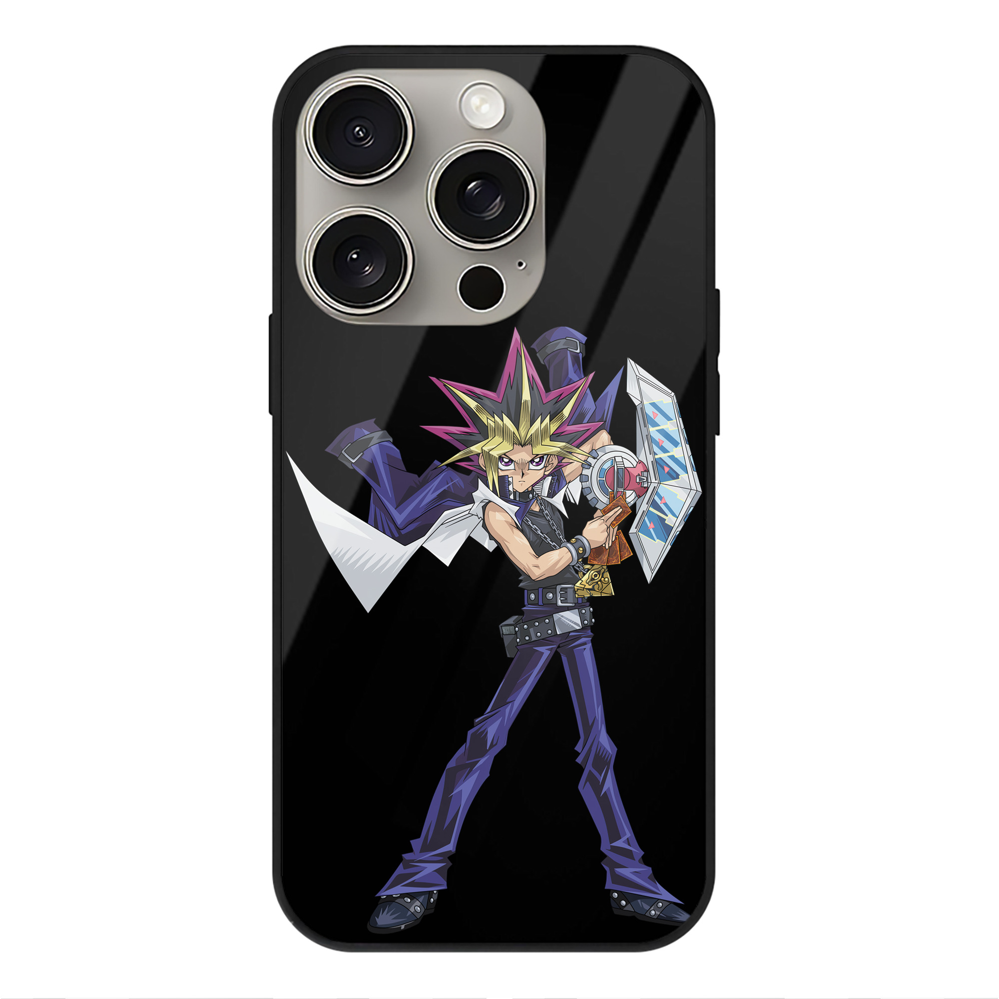 遊☆戯☆王 Yu-Gi-Oh! 【iPhone15Pro対応】スマホケース 耐衝撃＆黄変防止 背面ガラス