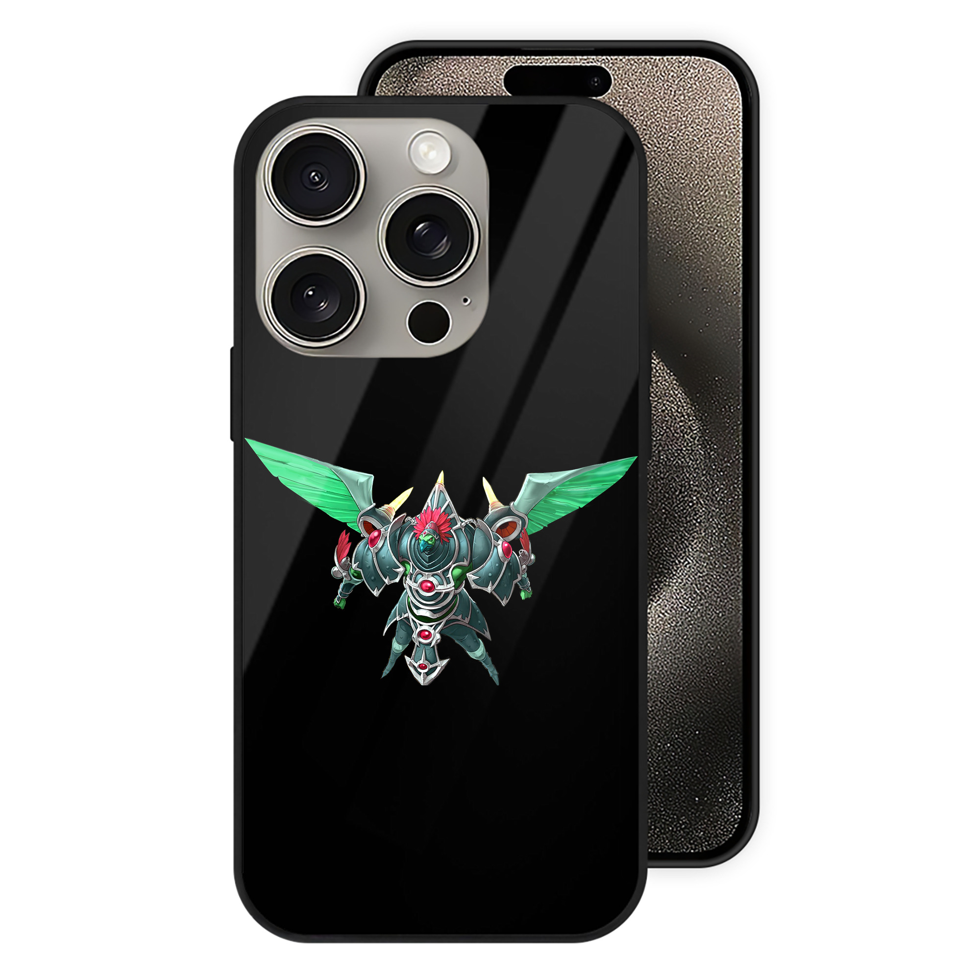 （画像用） 遊☆戯☆王 Yu-Gi-Oh! 【iPhone15Pro対応】スマホケース 耐衝撃＆黄変防止 背面ガラス